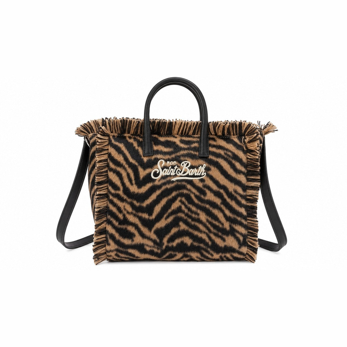 Borsa Donna MC2 SAINT BARTH 00469M VAMI035 18 EMB Vanity Mini in Feltro con Motivo Zebra