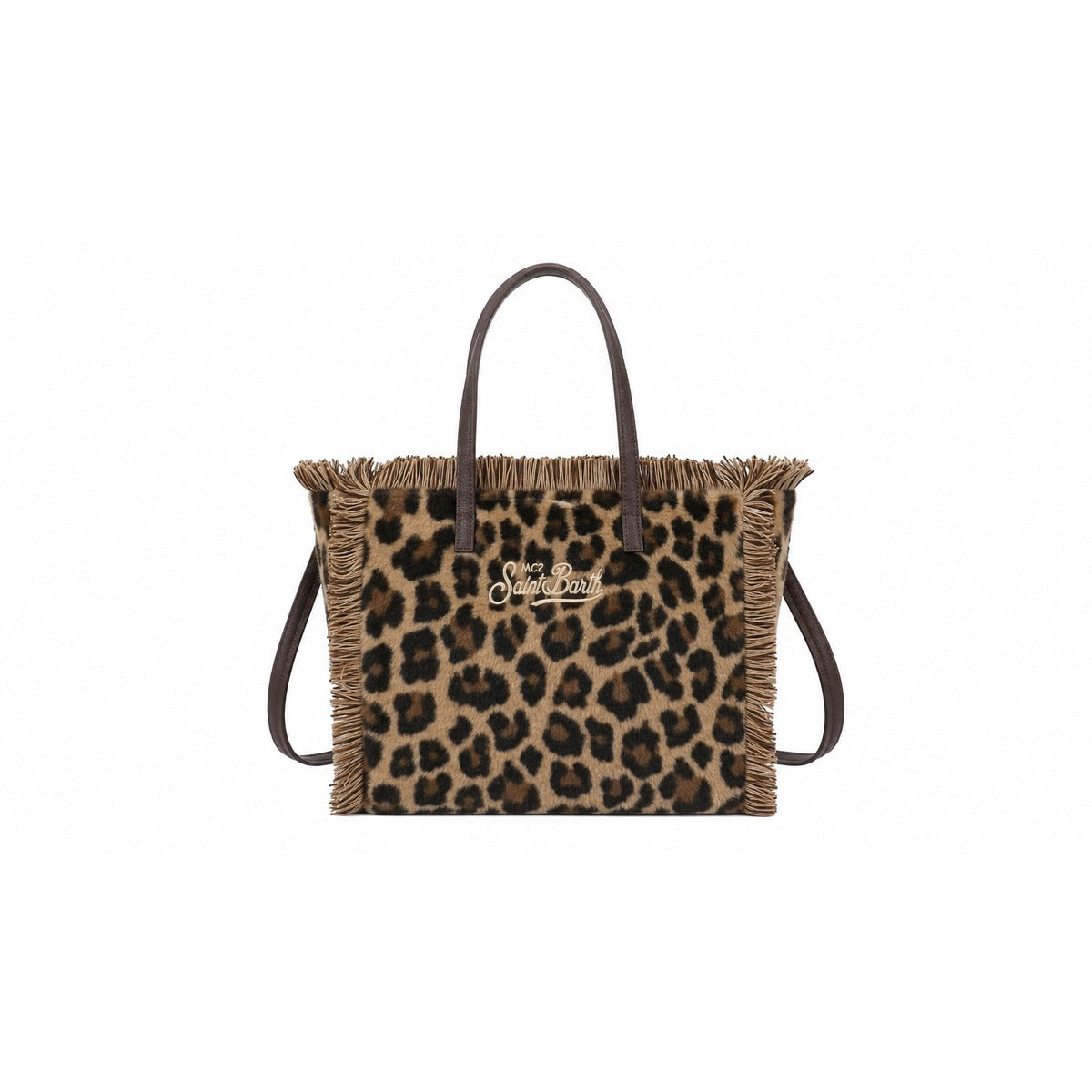 Pochette Unisex MC2 SAINT BARTH Colette in Feltro Leopardato