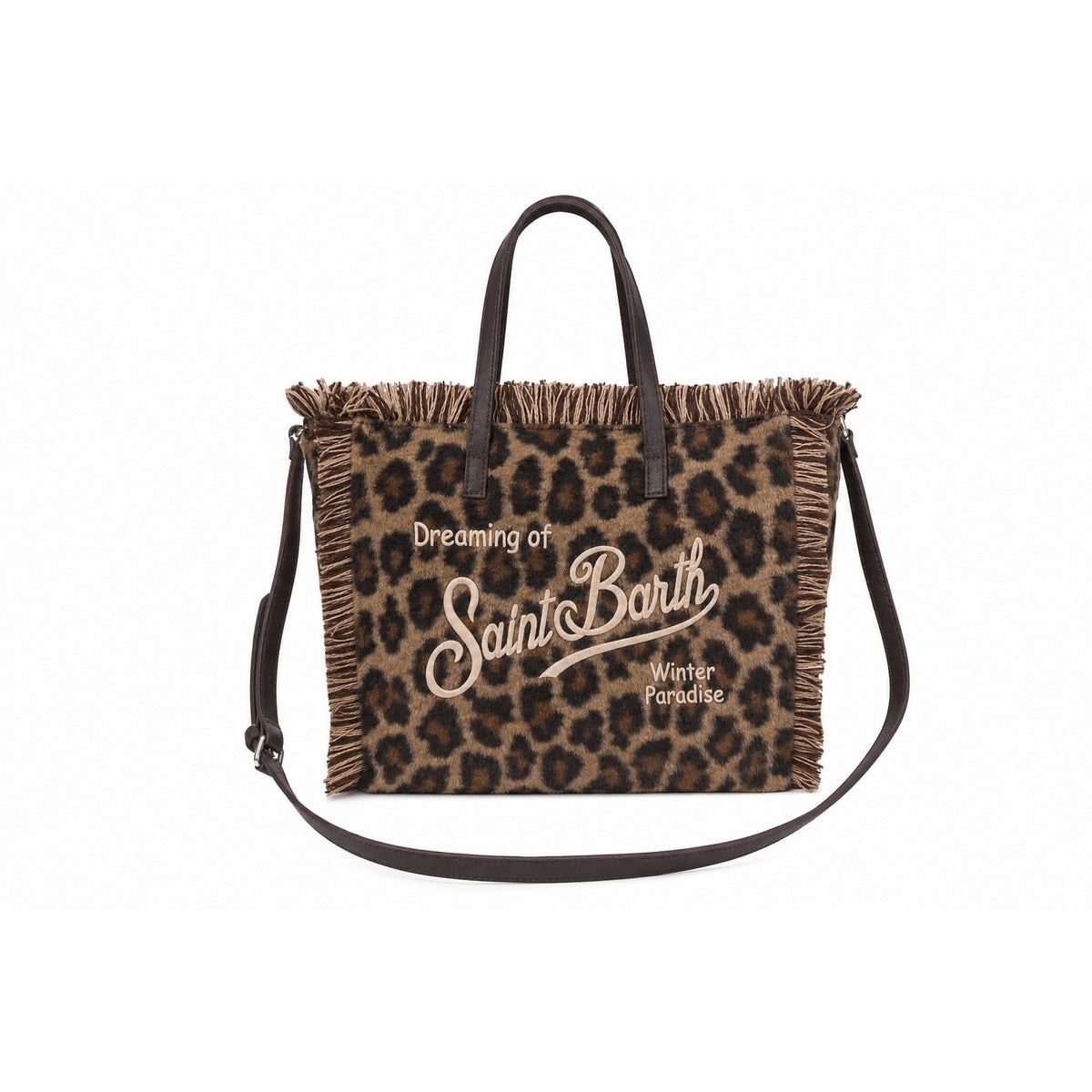Pochette Unisex MC2 SAINT BARTH Colette in Feltro Leopardato