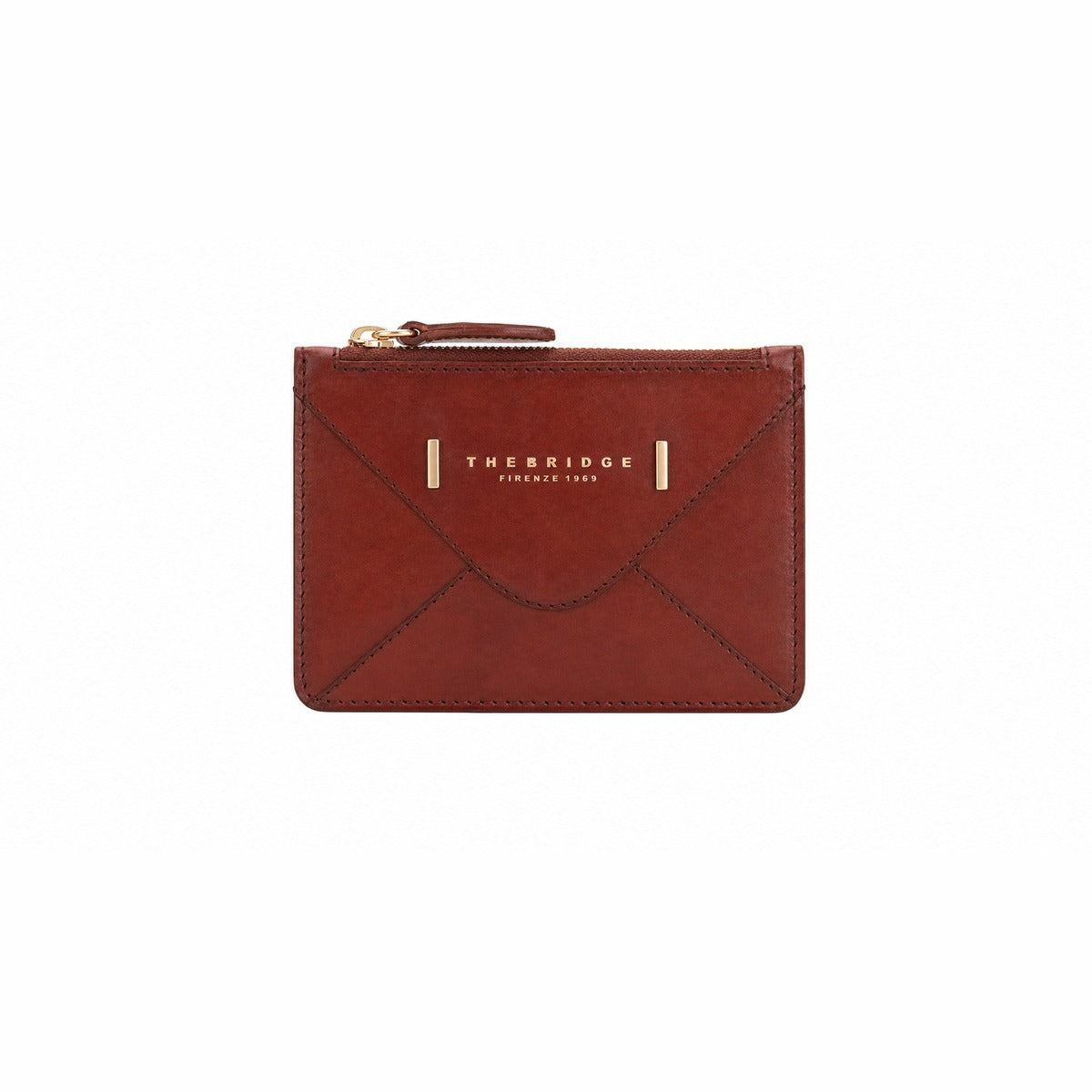 Portafogli Donna THE BRIDGE 01810501 14 Card Case in Pelle Marrone