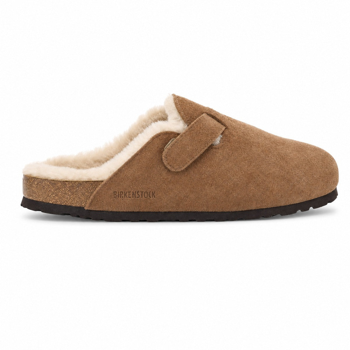 Sandali Unisex BIRKENSTOCK Boston Shearling in Colore Beige Dark Tea