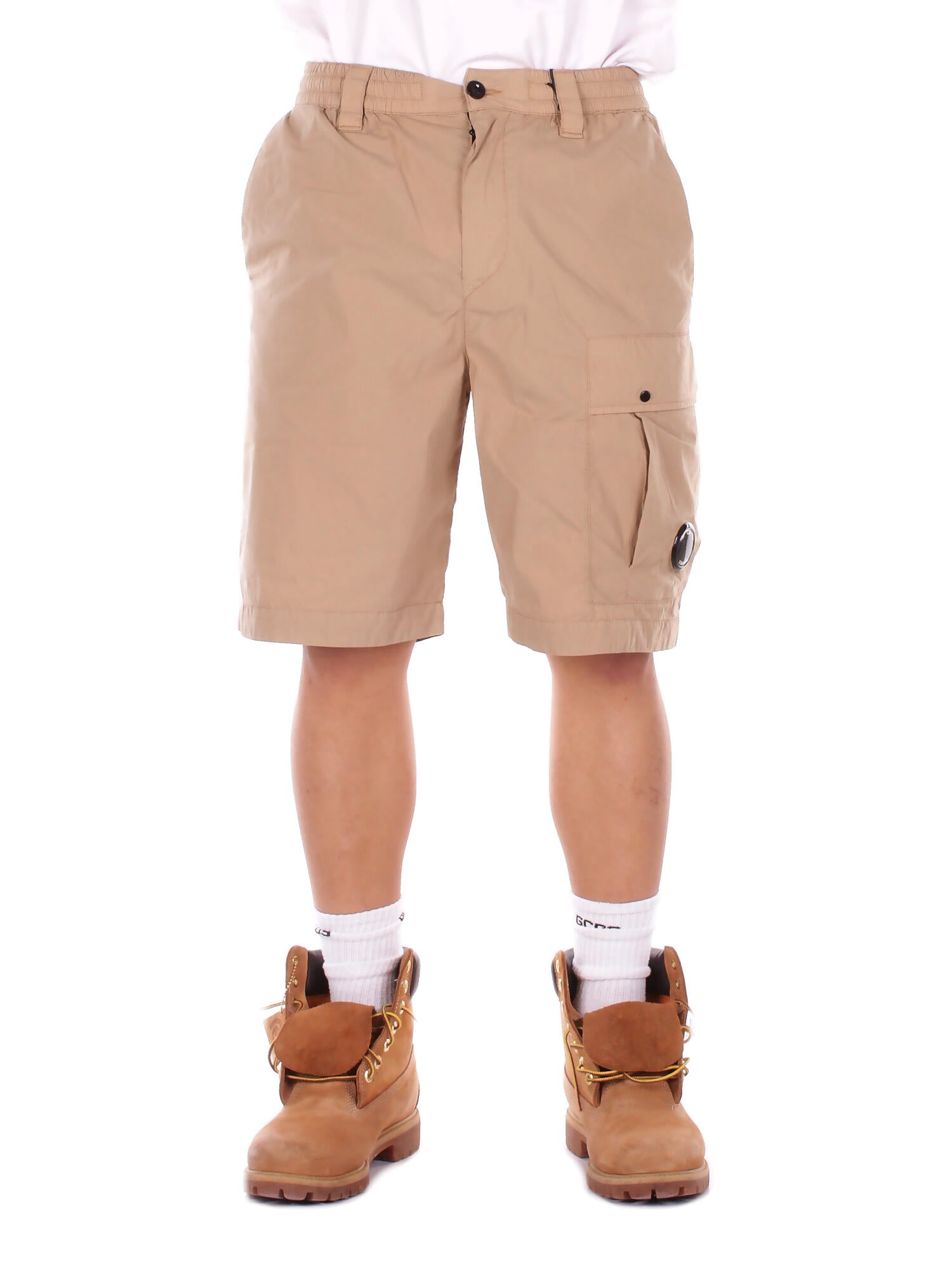 Image of CP COMPANY Uomo Bermuda 20CMBE254A006439G 328 Bermuda cargo in 50 fili stret Beige