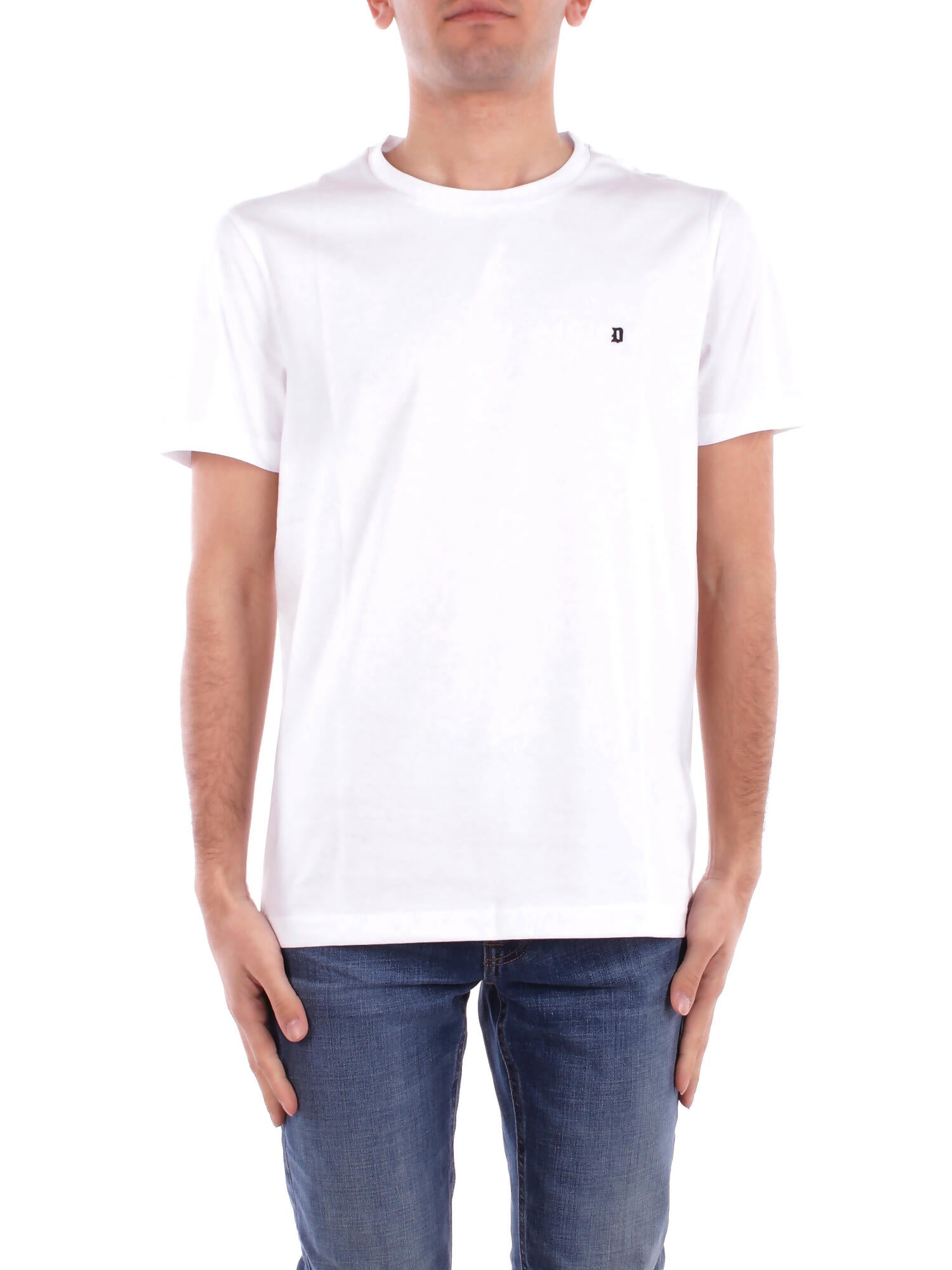 DONDUP Uomo T-shirt US198JF0271U 000 T-shirt regular in jersey basi Bianco