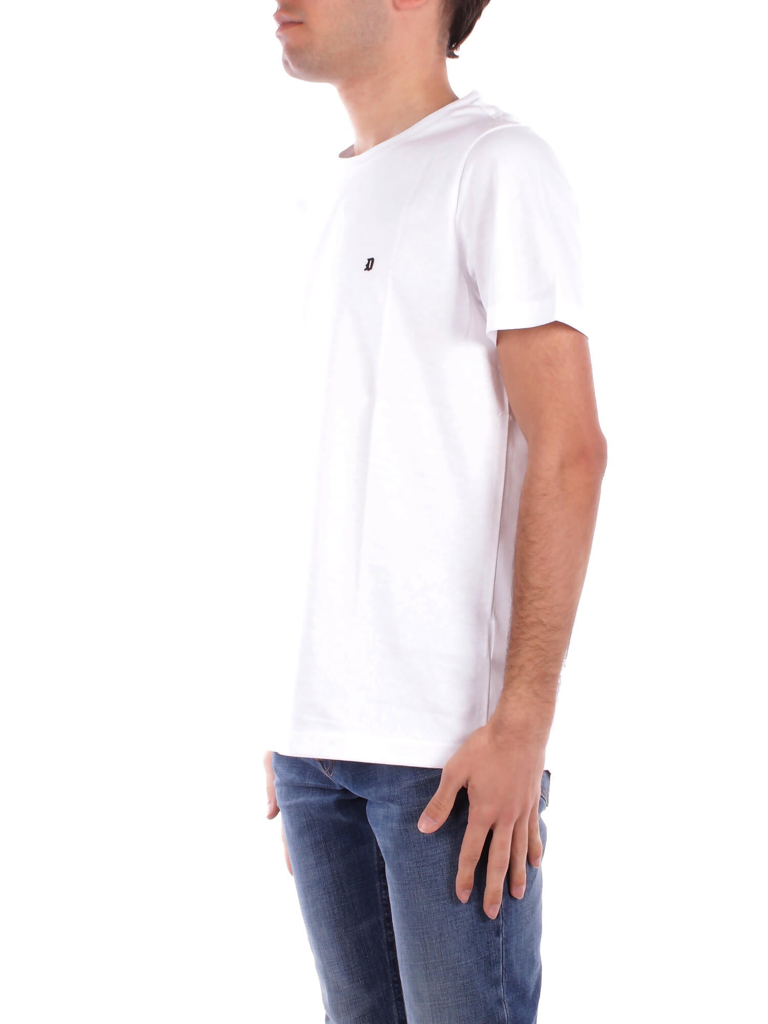 DONDUP Uomo T-shirt US198JF0271U 000 T-shirt regular in jersey basi Bianco