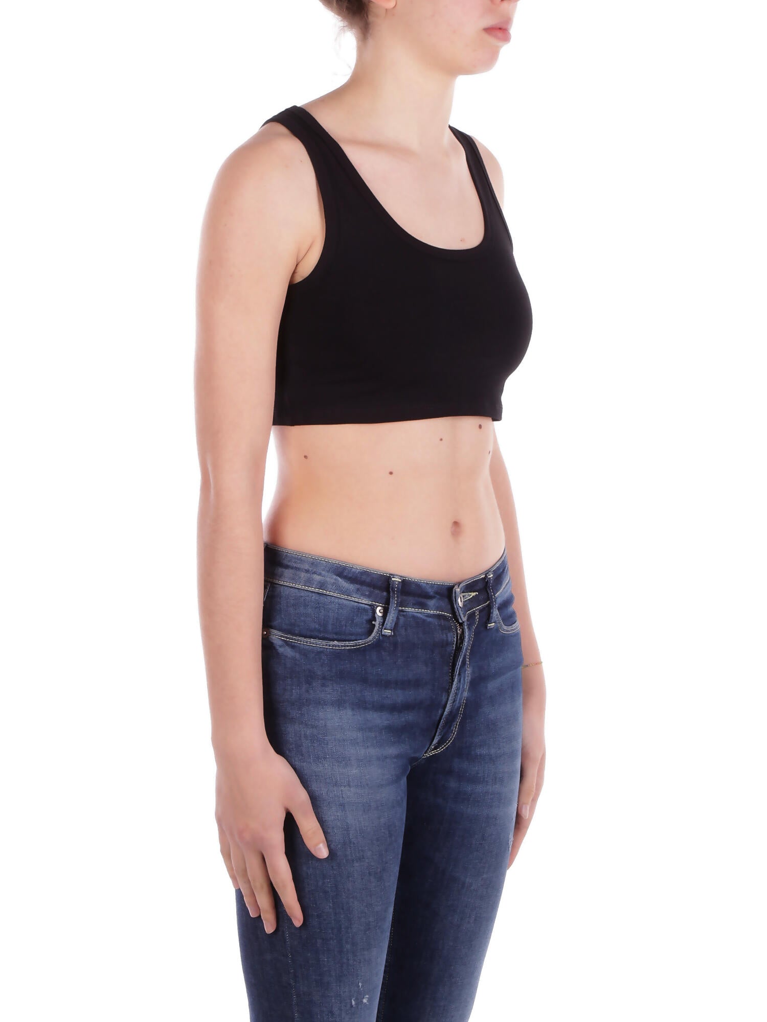 GCDS Donna Top B1EW2811UW1 99 Essentials mini top Black