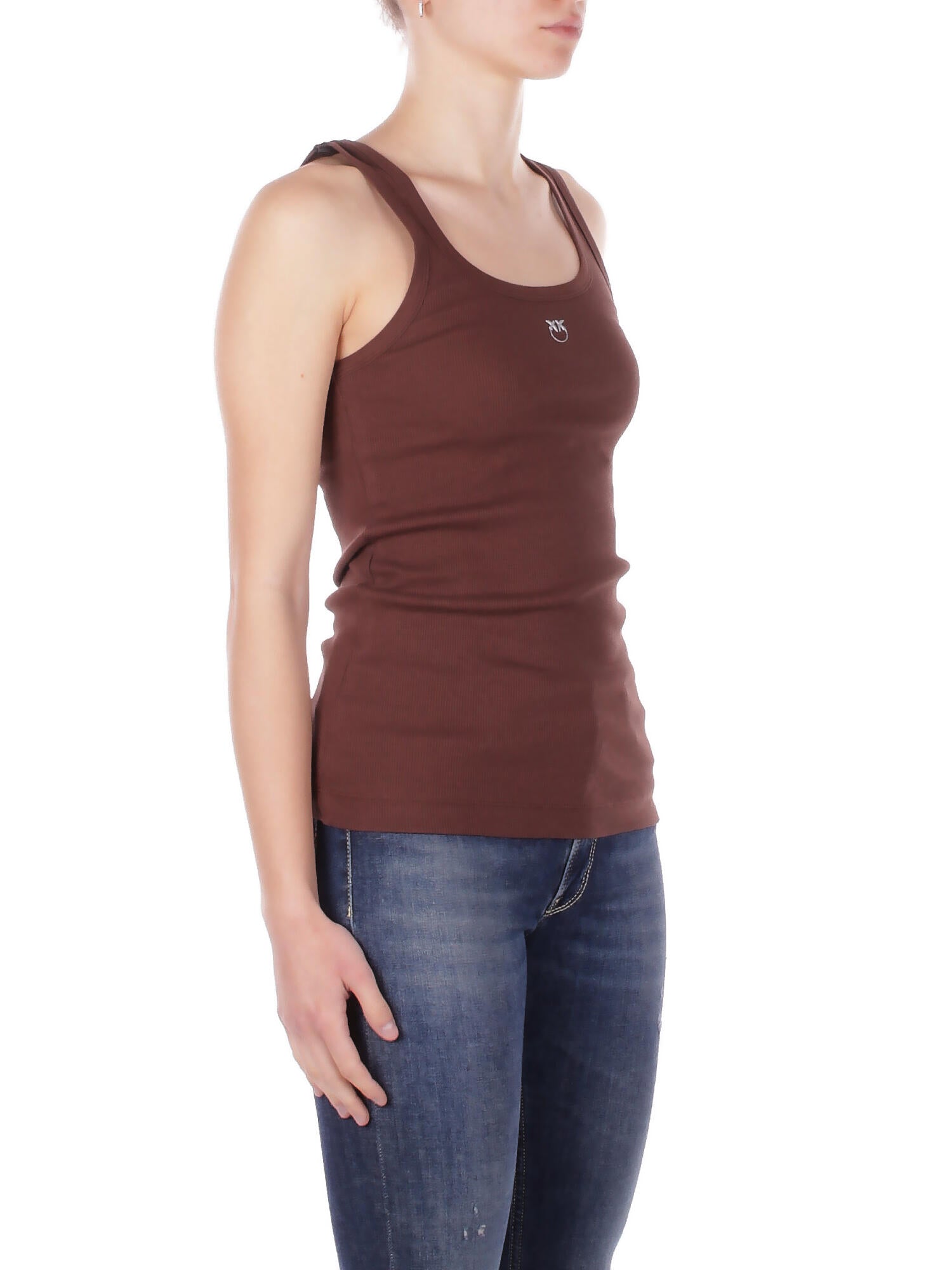 PINKO Donna Canotta 100807A338 L78 Calcolatore canottiera Marrone