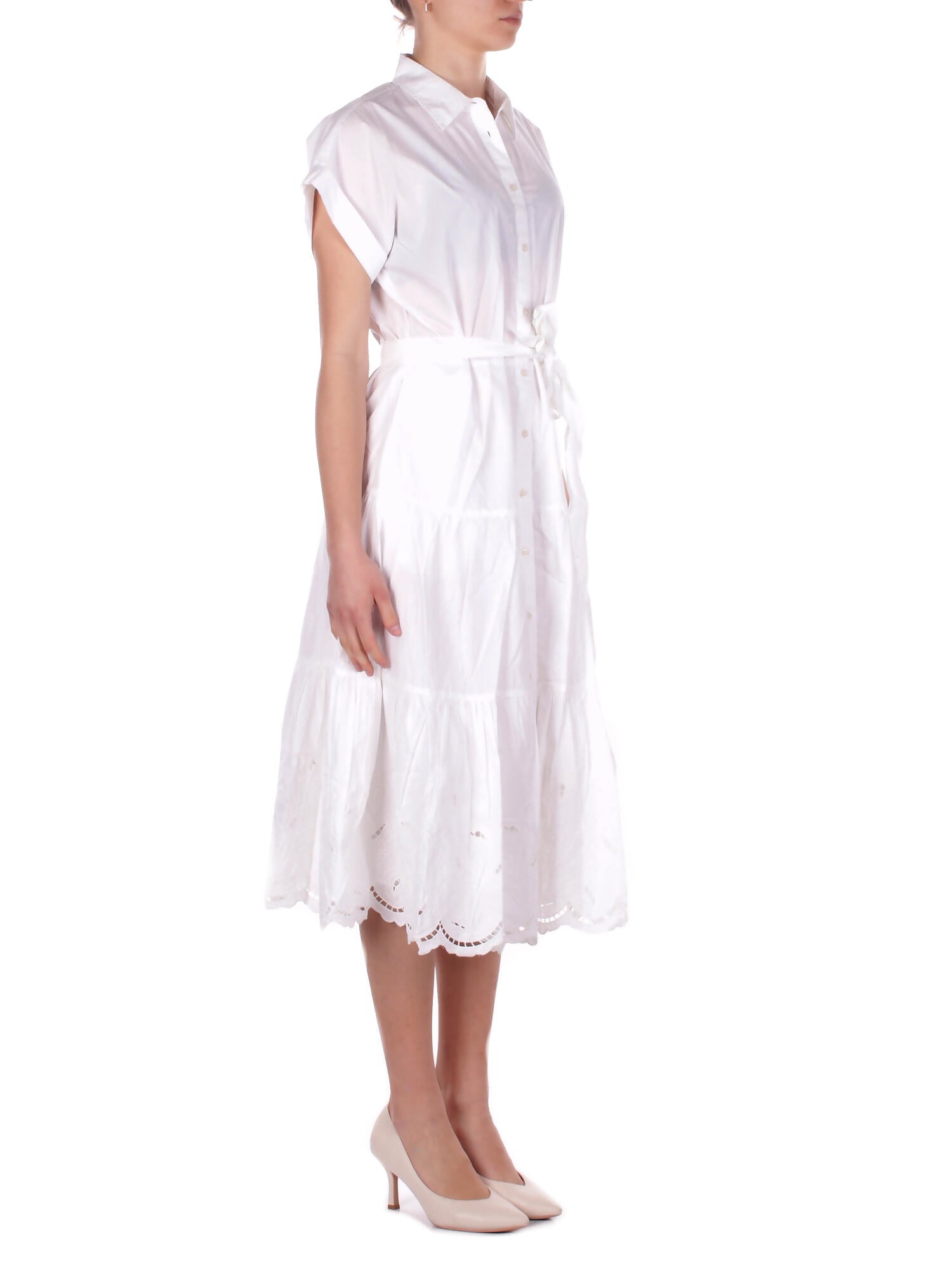RALPH LAUREN Donna Abito 200970821 002 Ralila short sleeve day dress White