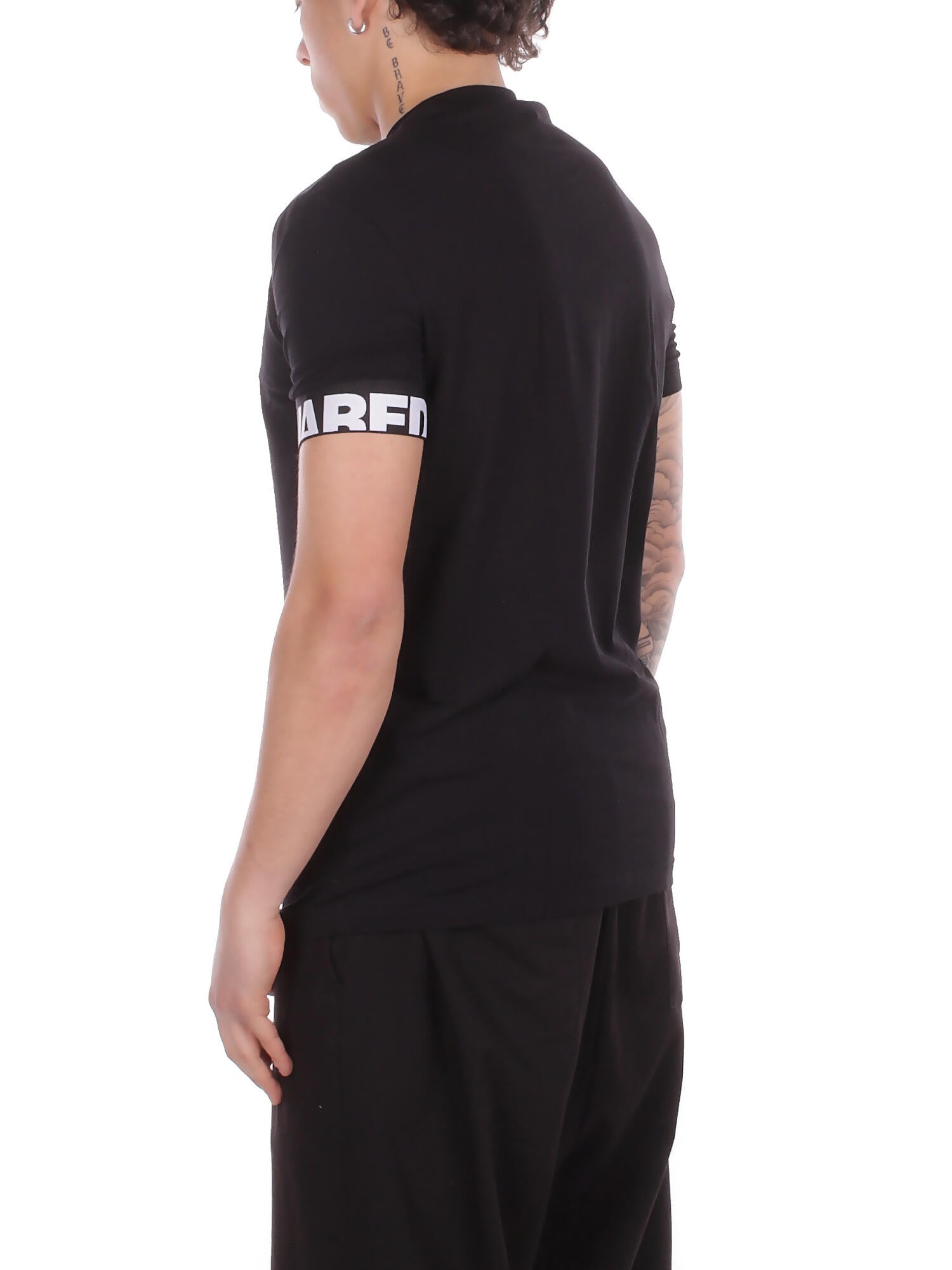 DSQUARED2 Uomo T-shirt D9M3S6190 010 Round neck Black