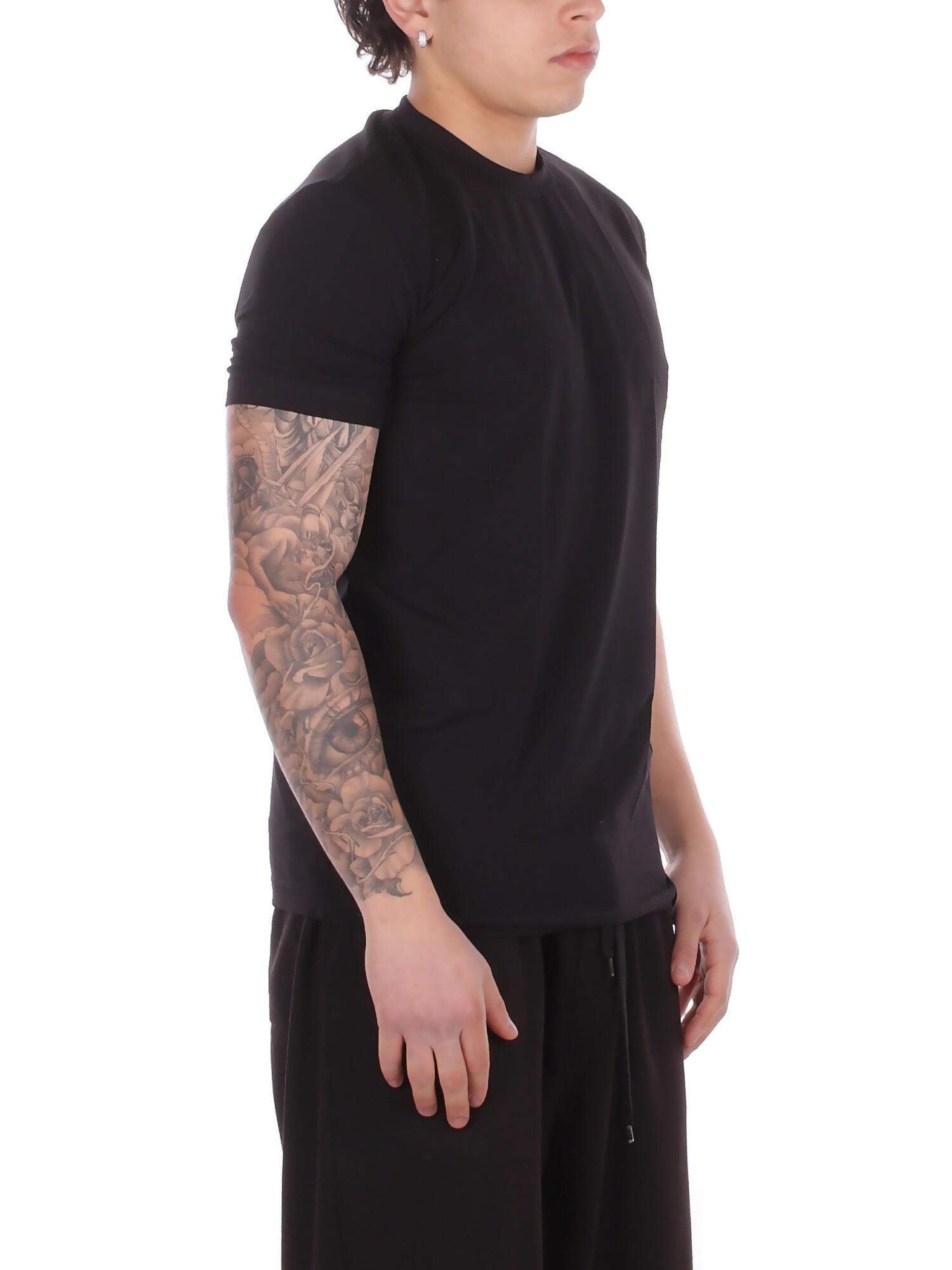 Image of DSQUARED2 Uomo T-shirt D9M3S6190 010 Round neck Black