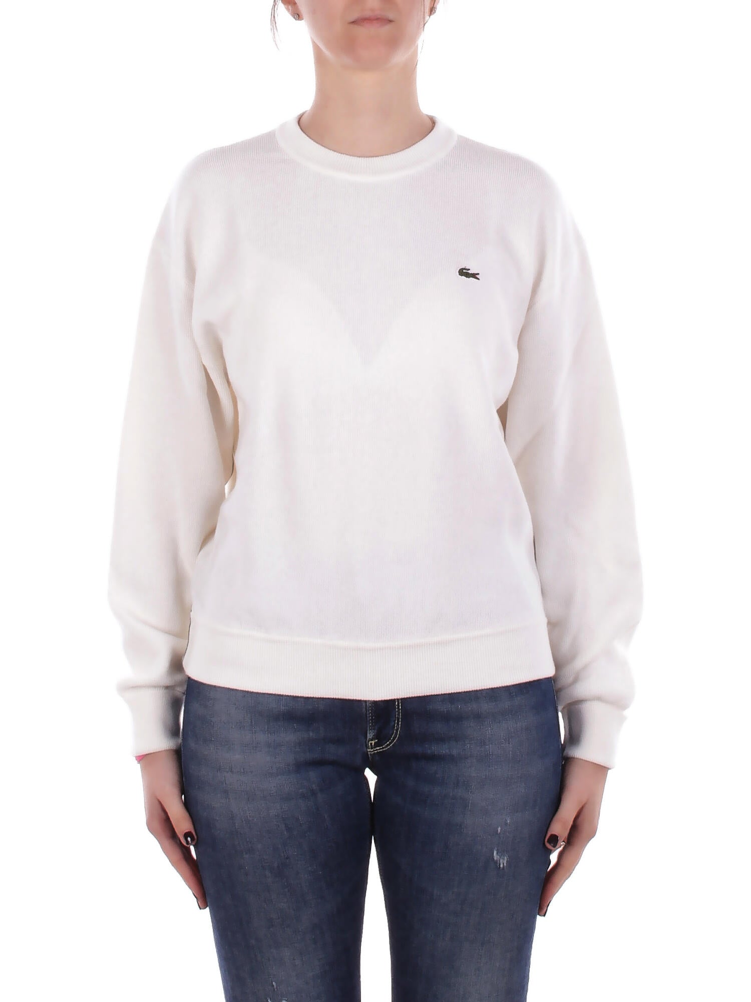 LACOSTE Donna Maglia AF4158 70V Pullover Farina