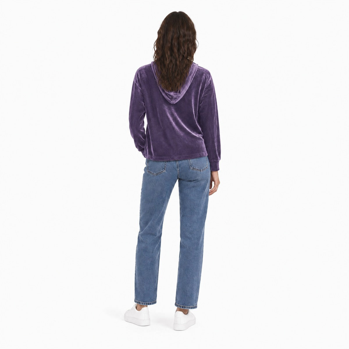 Felpa Donna ONLY Onlrebel con Cappuccio e Zip - Colore Viola Plum Perfect