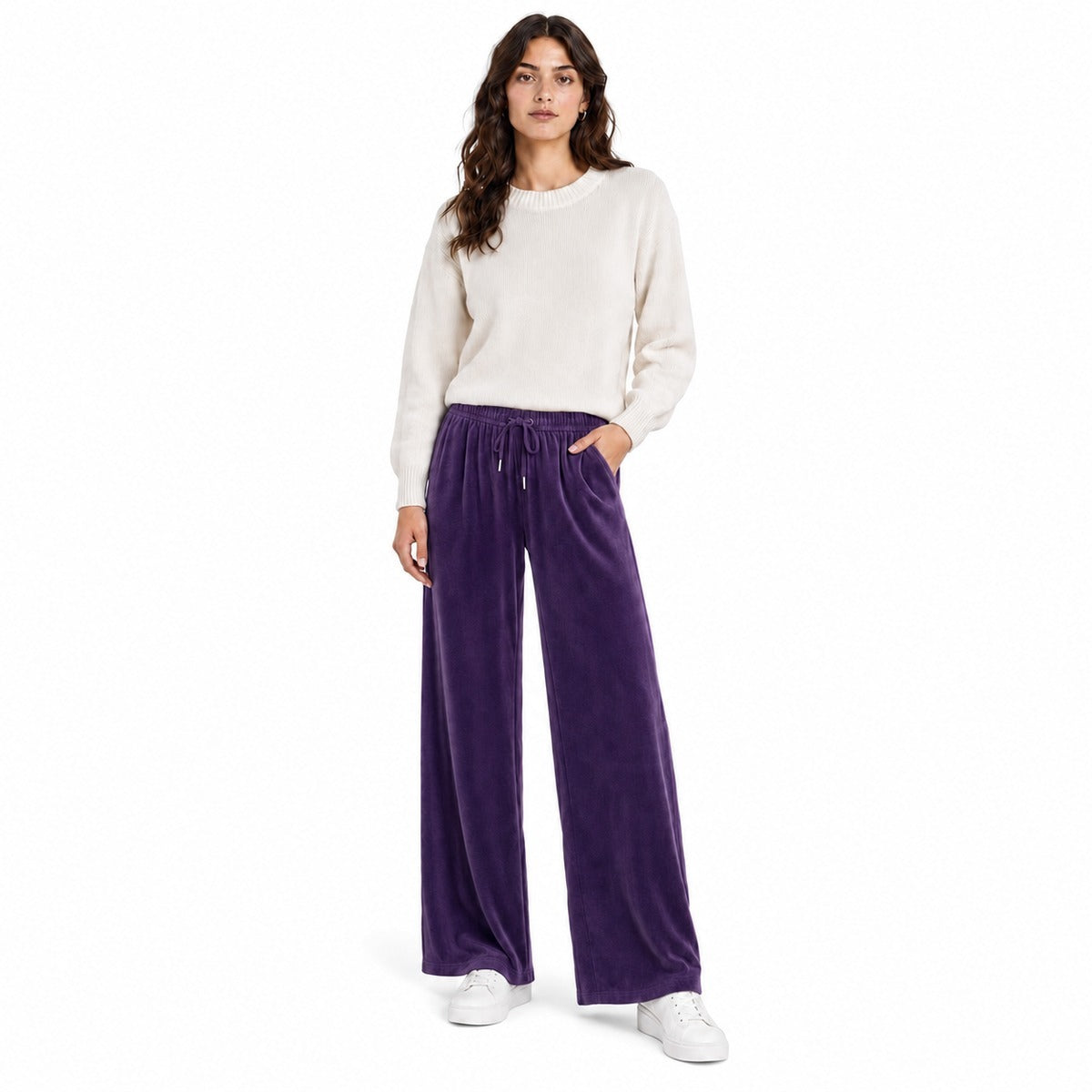 Pantalone Donna ONLY 15383457 PLUM PERFECT Onlrebel New Pant SWT - Colore Viola