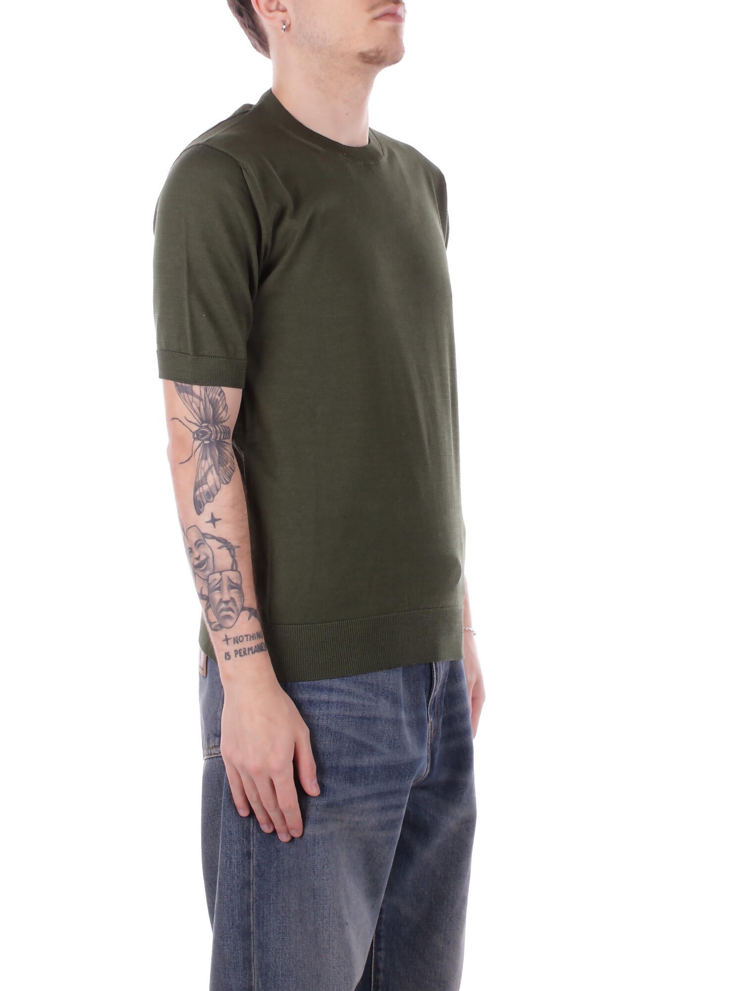 Image of TAGLIATORE Uomo Maglia FOX PE PWE25 VERDE Tre quarti Verde