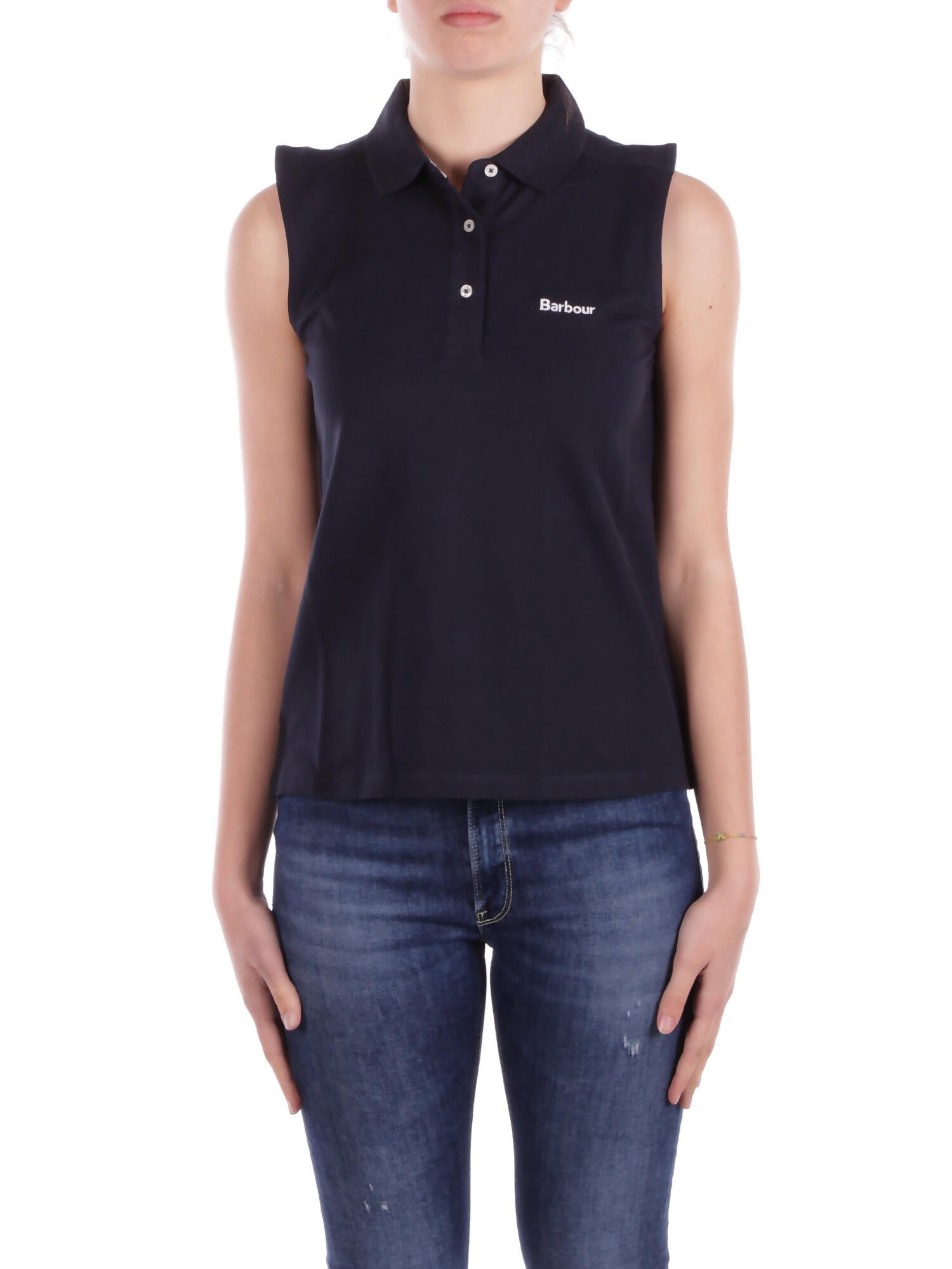 BARBOUR Donna Polo LML0888 NY73 Bowford sleeveless Navy
