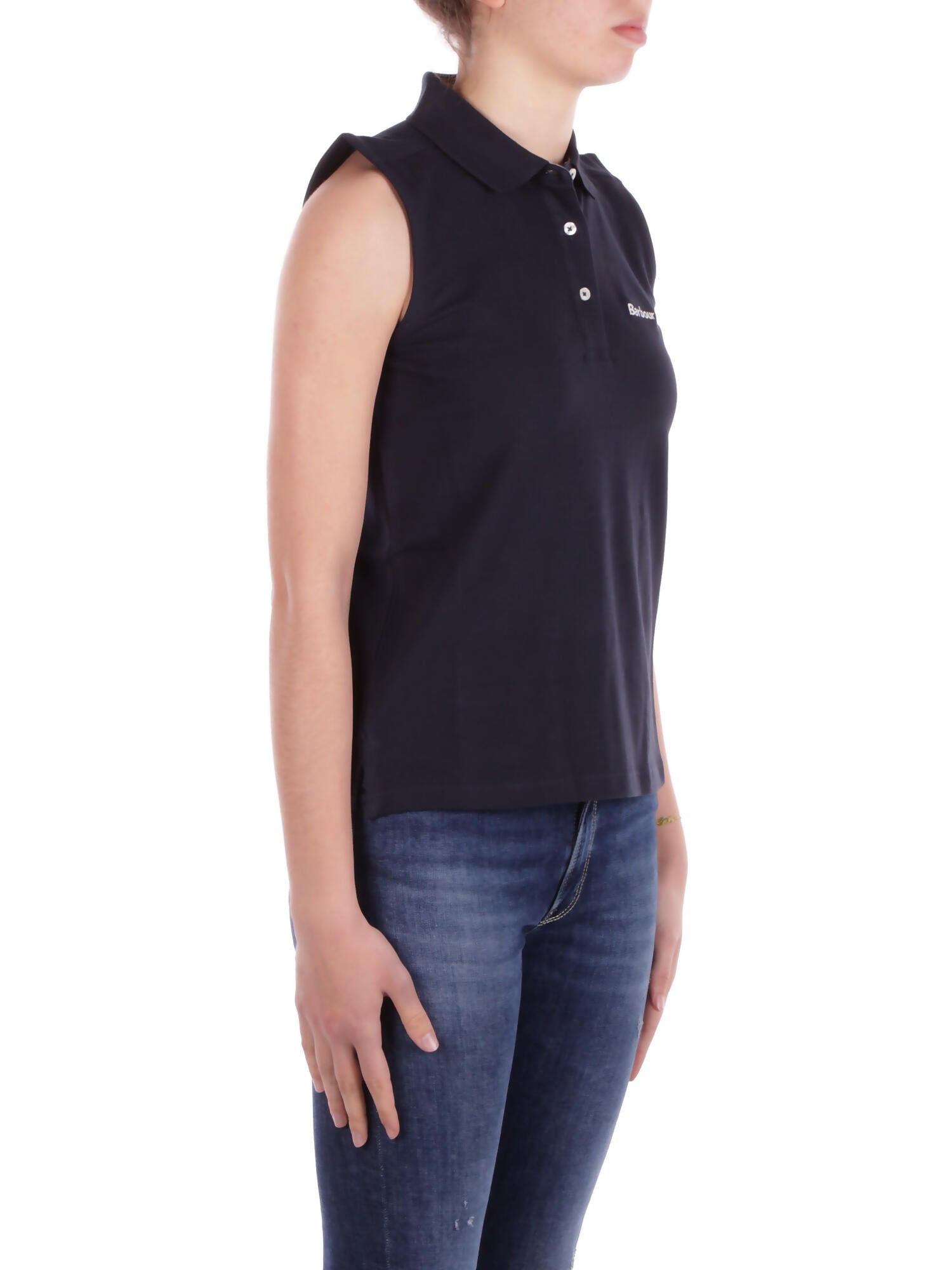 Image of BARBOUR Donna Polo LML0888 NY73 Bowford sleeveless Navy