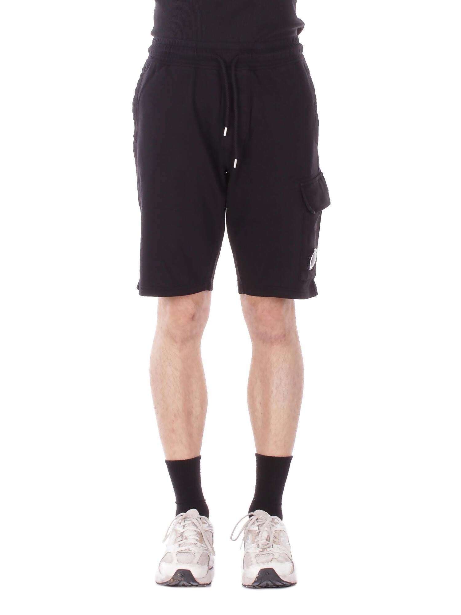 CP COMPANY Uomo Shorts RCCMSB704A002246G 999 Light fleece cargo lens sweats Black