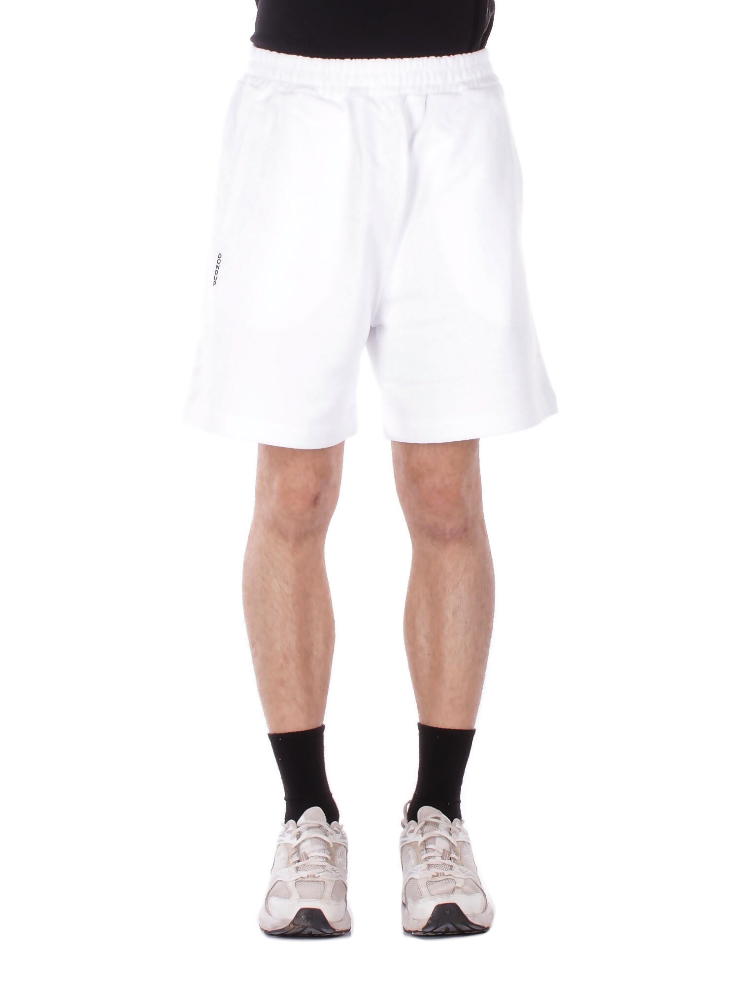 DONDUP Uomo Bermuda UF648KF0196U 000 Bermuda regular in felpa cot Bianco