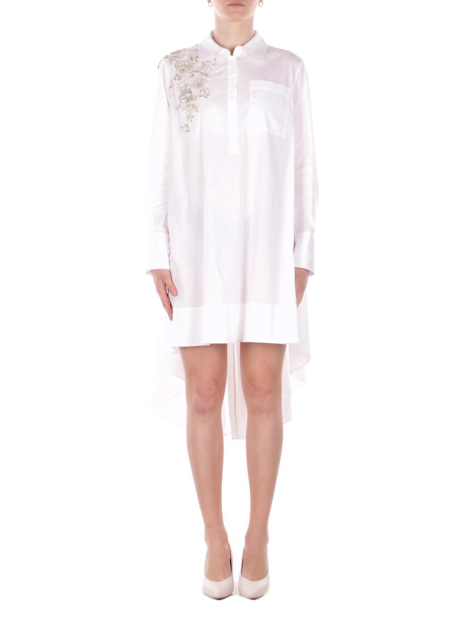 BLUGIRL BLUMARINE Donna Abito RA6144T2943 11111 Twig abito pop str c/patch Bianco