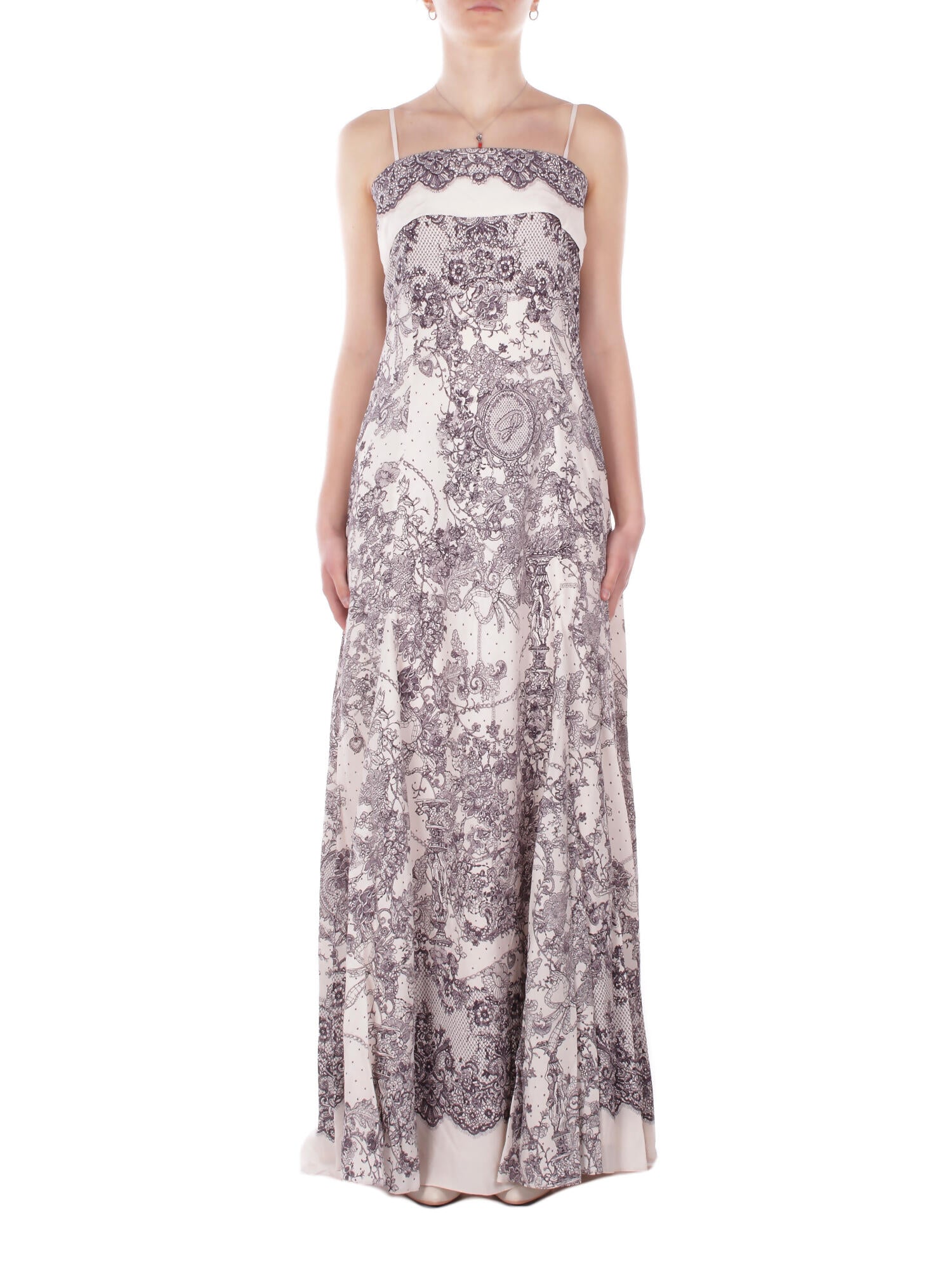 BLUGIRL BLUMARINE Donna Abito RA6160T523A P9401 Gret abito viscosa st.pizzo Grigio