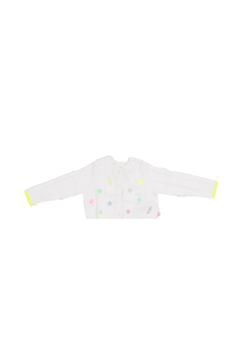 BILLIEBLUSH Bambina Maglia U21912 10P# Cardigan tricot Bianco