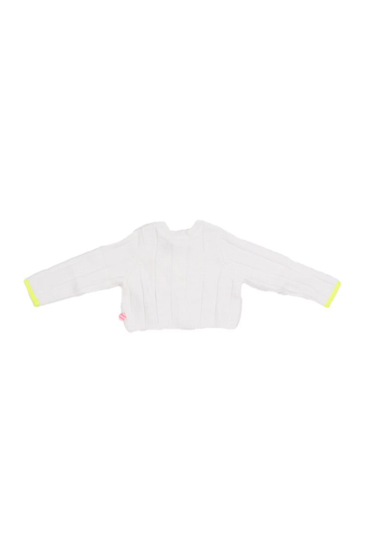 BILLIEBLUSH Bambina Maglia U21912 10P# Cardigan tricot Bianco