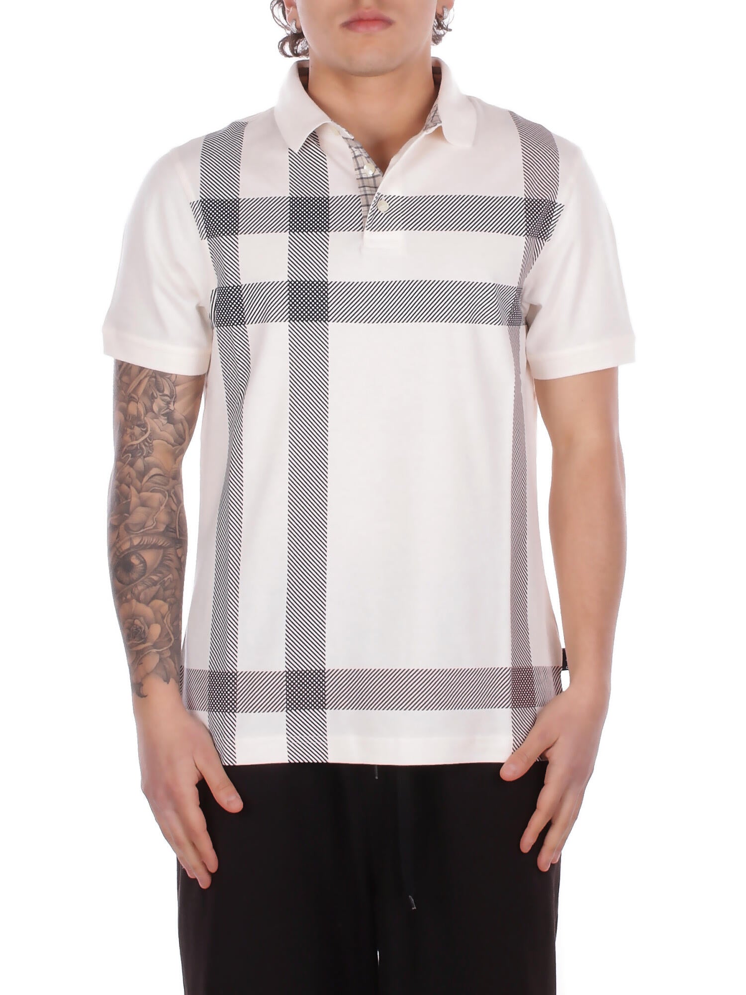BARBOUR Uomo Polo MML1117 WH32 Blaine polo midlayers White
