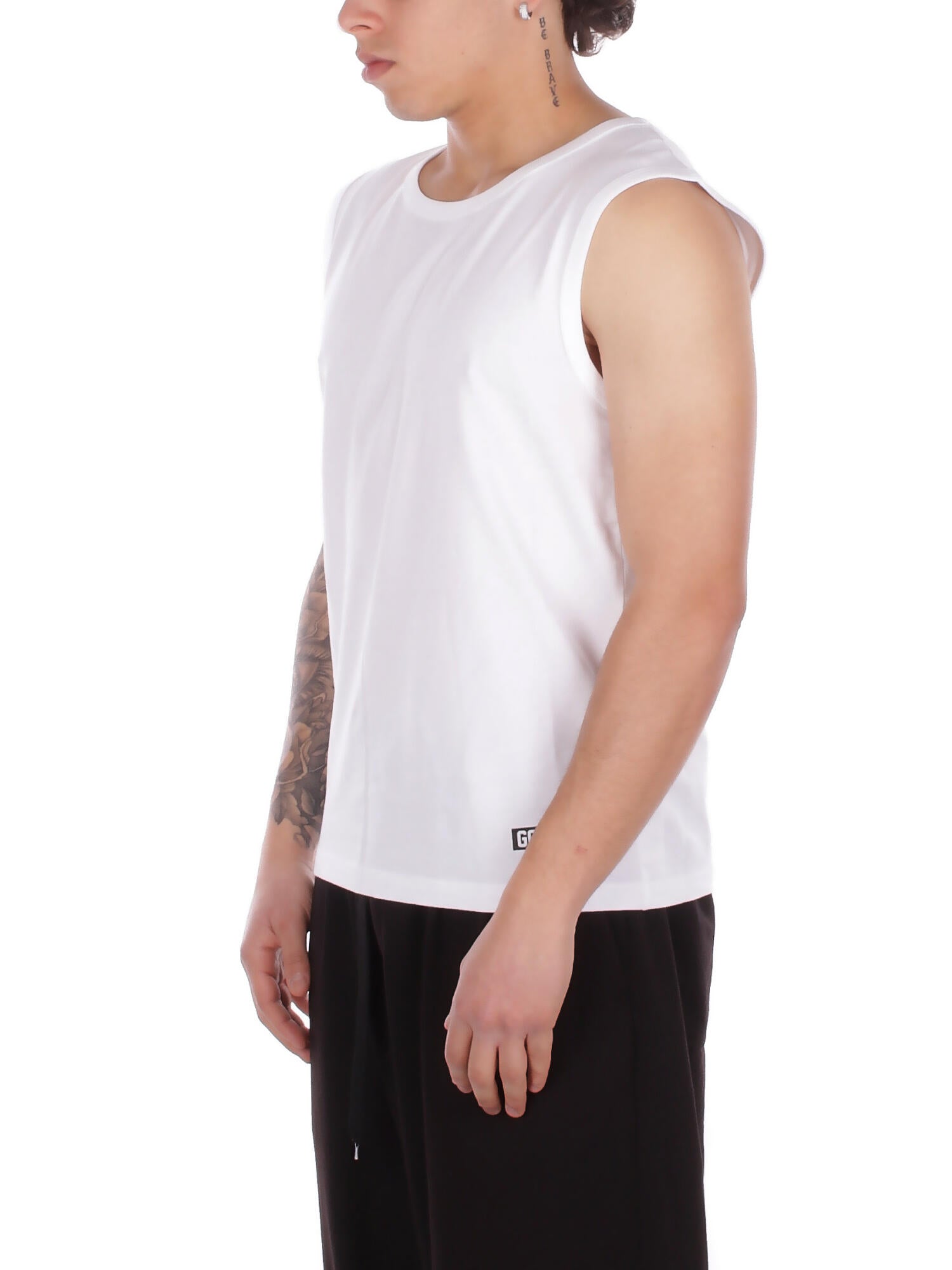 GCDS Uomo Canotta Z0MEQC296J022 100A Mini logo tank White