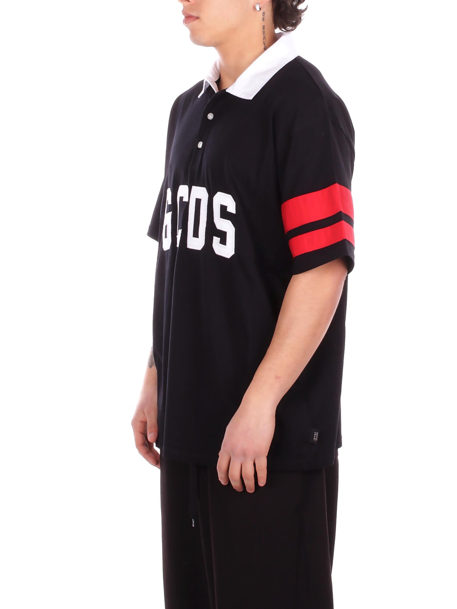 GCDS Uomo Polo Z0MLQD107J101 999R Logo regular polo ss Black red