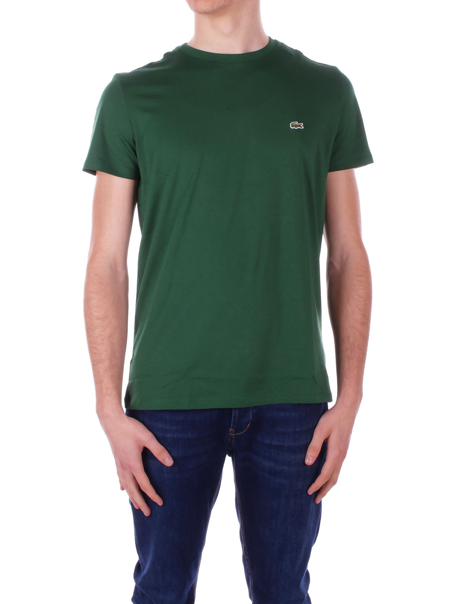 LACOSTE Uomo T-shirt TH6709 132 Tee shirt Verde