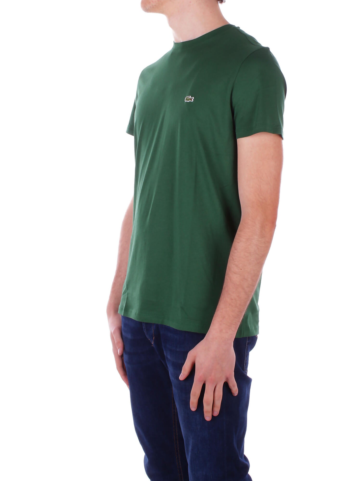 LACOSTE Uomo T-shirt TH6709 132 Tee shirt Verde