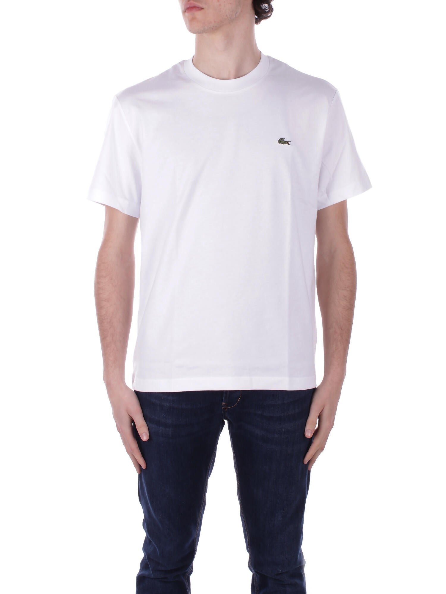 LACOSTE Uomo T-shirt TH7318 001 Tee shirt Bianco