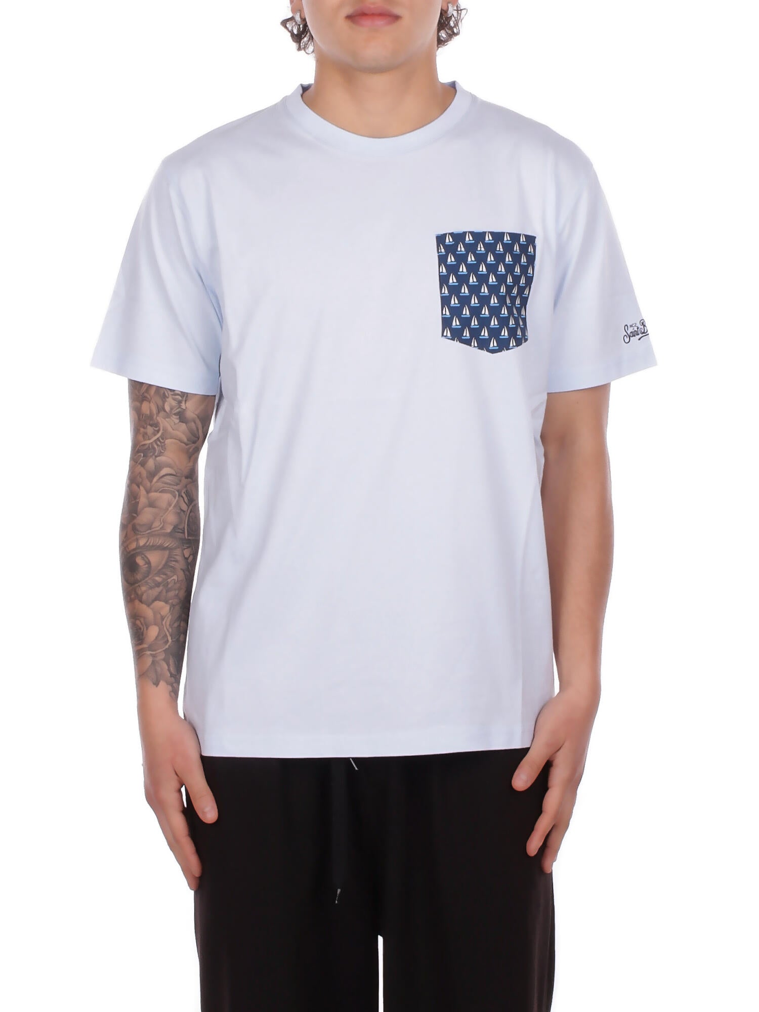 MC2 SAINT BARTH Uomo T-shirt BLA0001 02086L 61 Blache - 31 regular sail Celeste