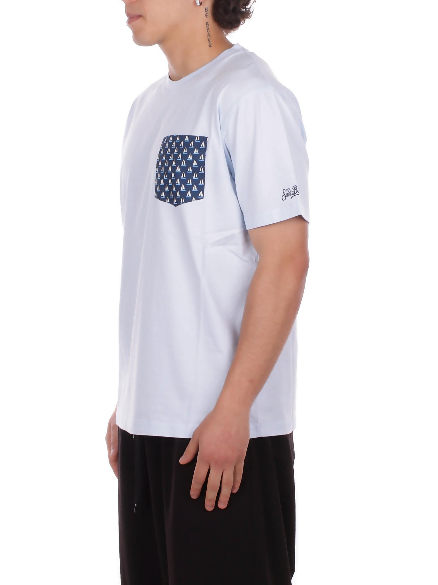 MC2 SAINT BARTH Uomo T-shirt BLA0001 02086L 61 Blache - 31 regular sail Celeste