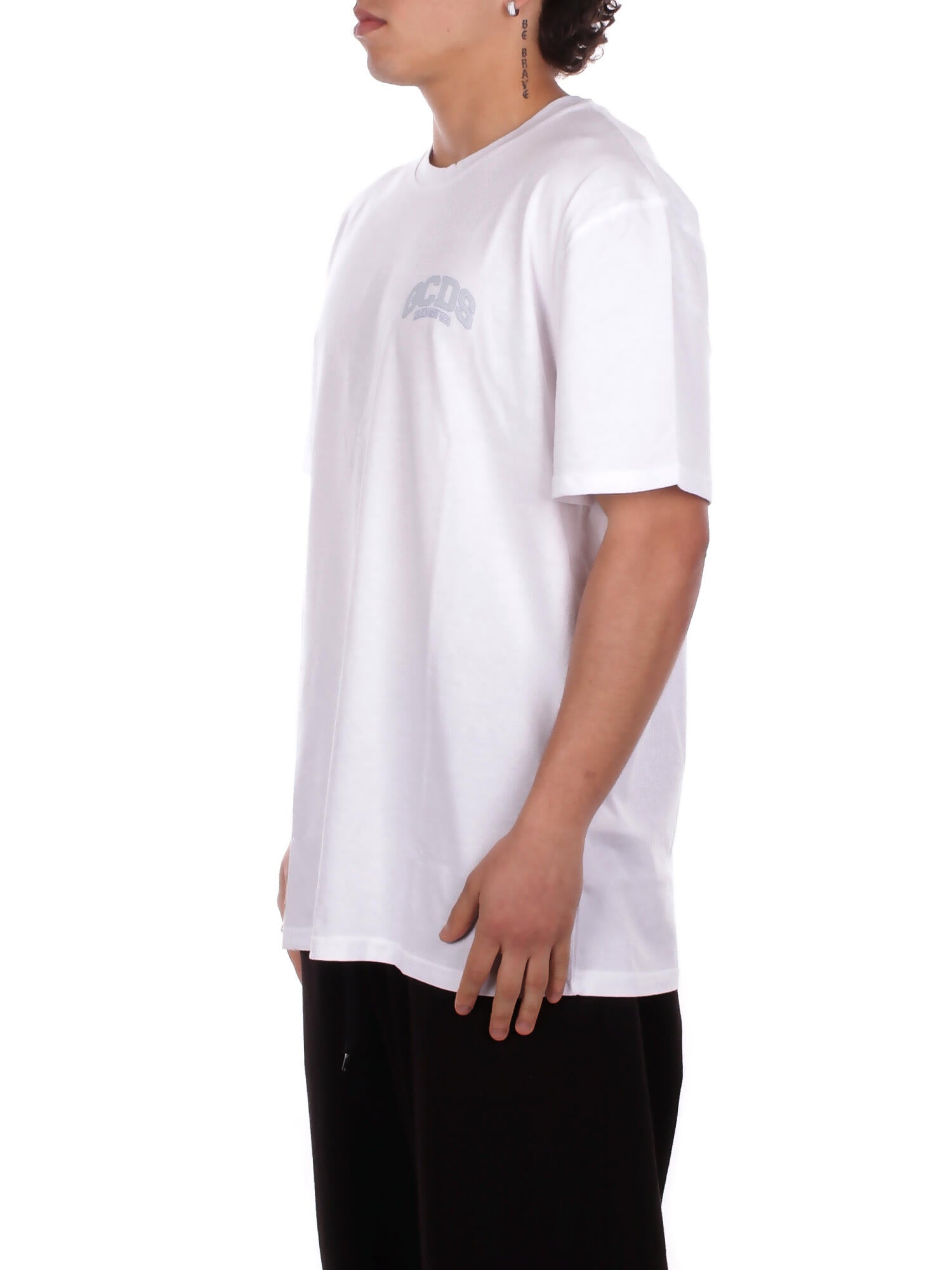 GCDS Uomo T-shirt C1MEQC041J104 100G Logo lounge ss t-shirt White green