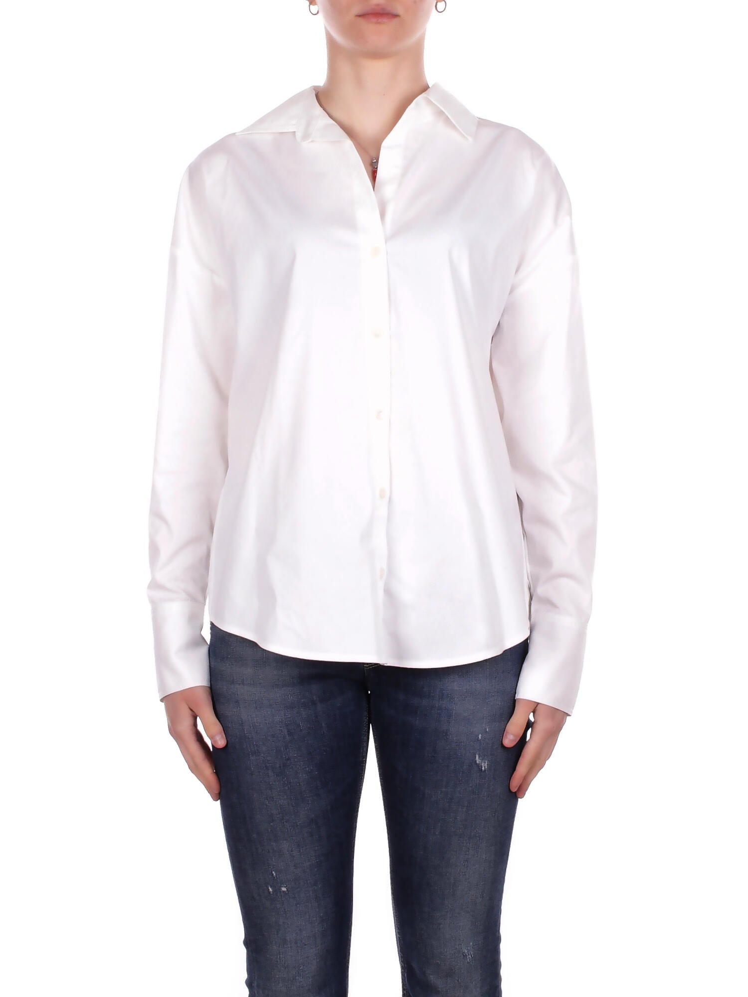 BLUGIRL BLUMARINE Donna Camicia RA6162T544A 11111 Camicia cotone c/pizzo bianco Bianco