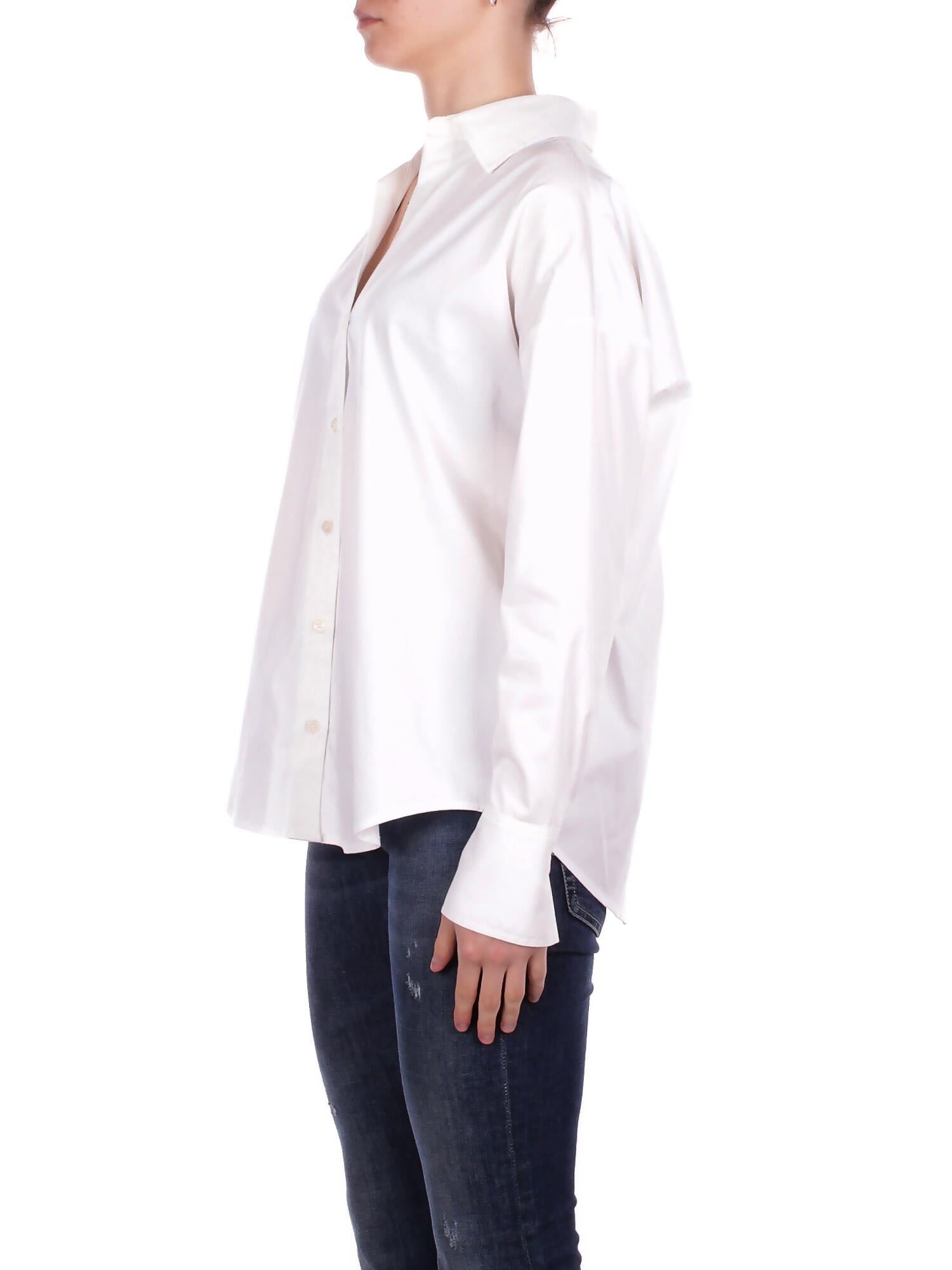 BLUGIRL BLUMARINE Donna Camicia RA6162T544A 11111 Camicia cotone c/pizzo bianco Bianco