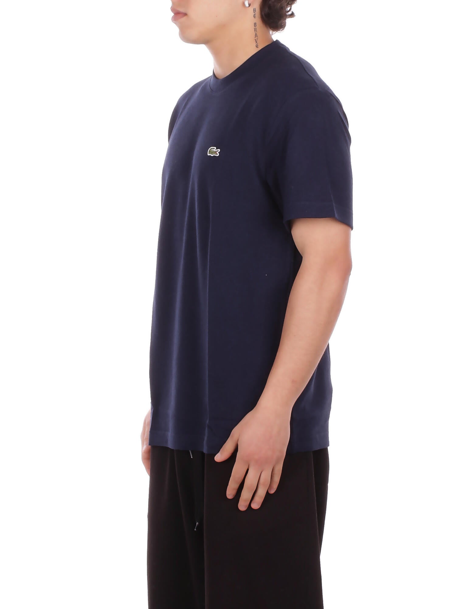 LACOSTE Uomo T-shirt TH0629 166 Tee shirt Blu
