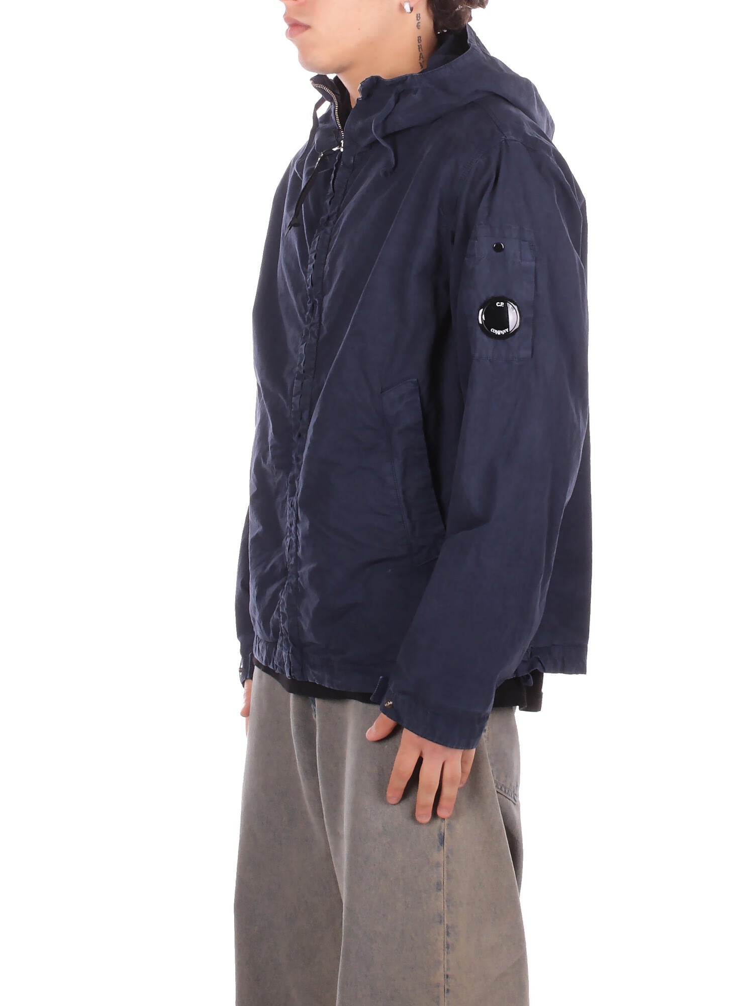 CP COMPANY Uomo Giubbotto 20CMOW075A110324G 889 Micro reps hooded lens jkt Midnight