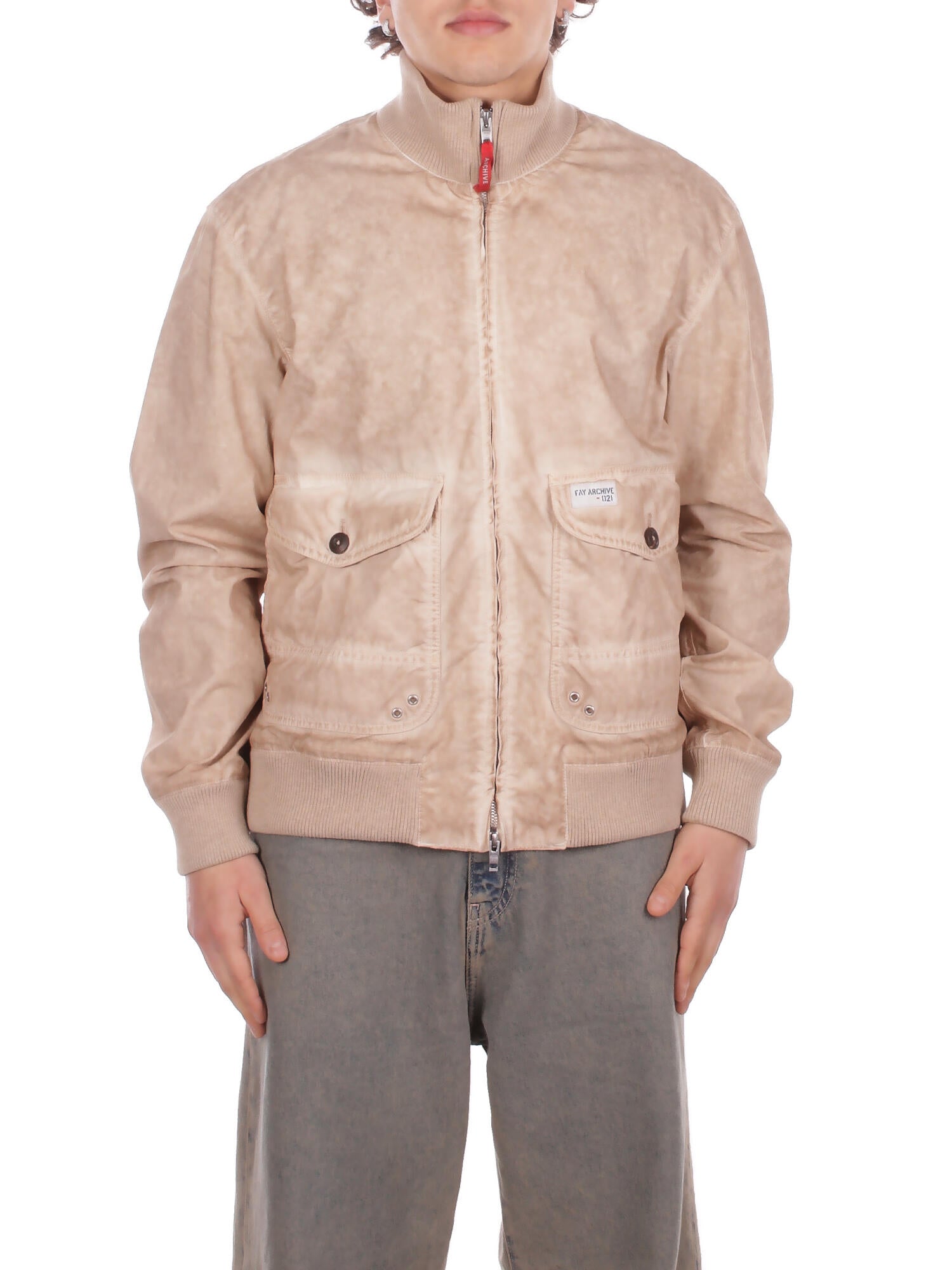 FAY Uomo Giubbotto NAM1152081 TZB1C006 Bomber archive Mastice