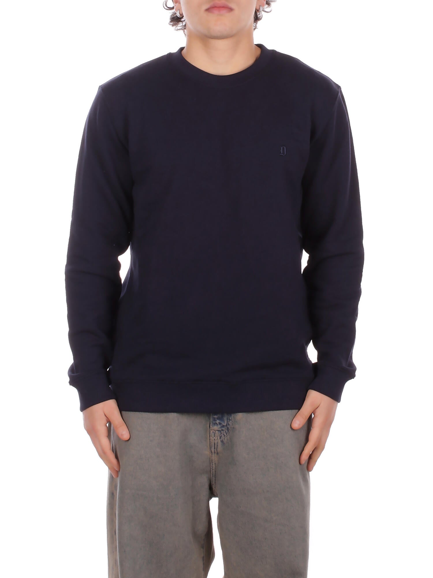 DONDUP Uomo Felpa UF641KF0196U 890 Felpa regular in felpa cotone Blu
