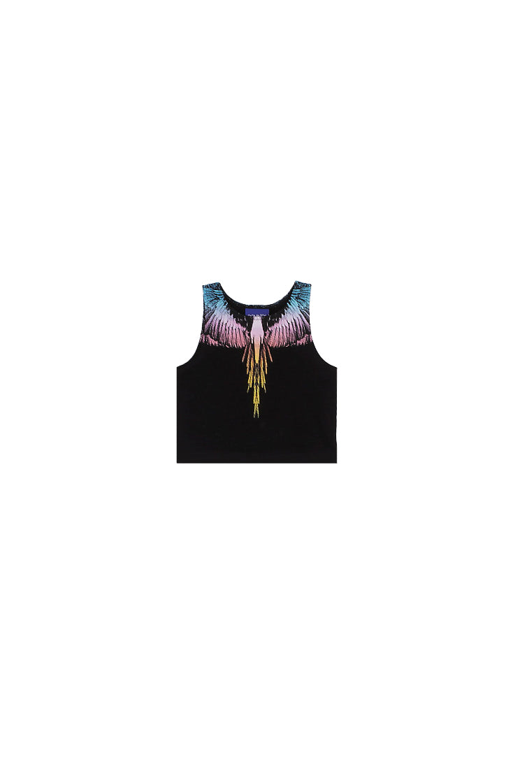 MARCELO BURLON COUNTY OF MILAN Bambina Canotta S6CMJGTA074 110 Tank top girl Nero