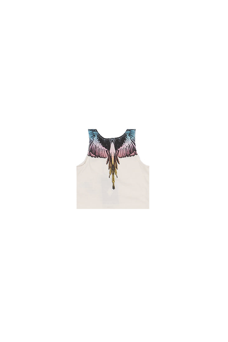 MARCELO BURLON COUNTY OF MILAN Bambina Canotta S6CMJGTA074 412 Tank top girl Coconut