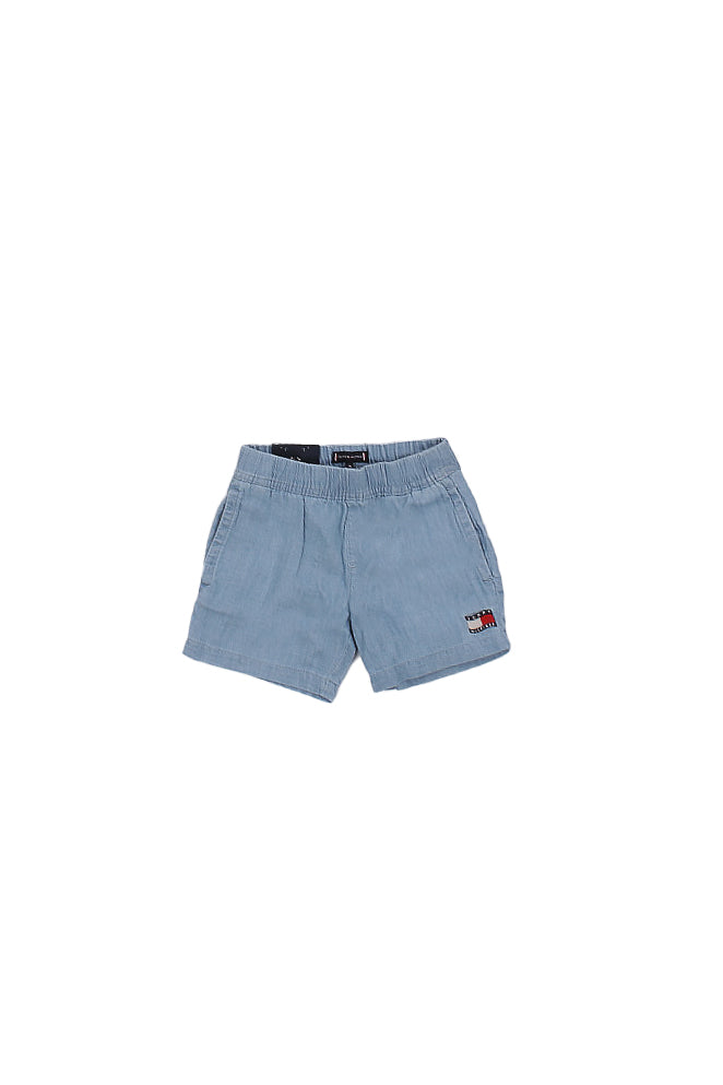 TOMMY HILFIGER Bambino Shorts KB0KB10248 1A4# Wavy flag herringbone Denim