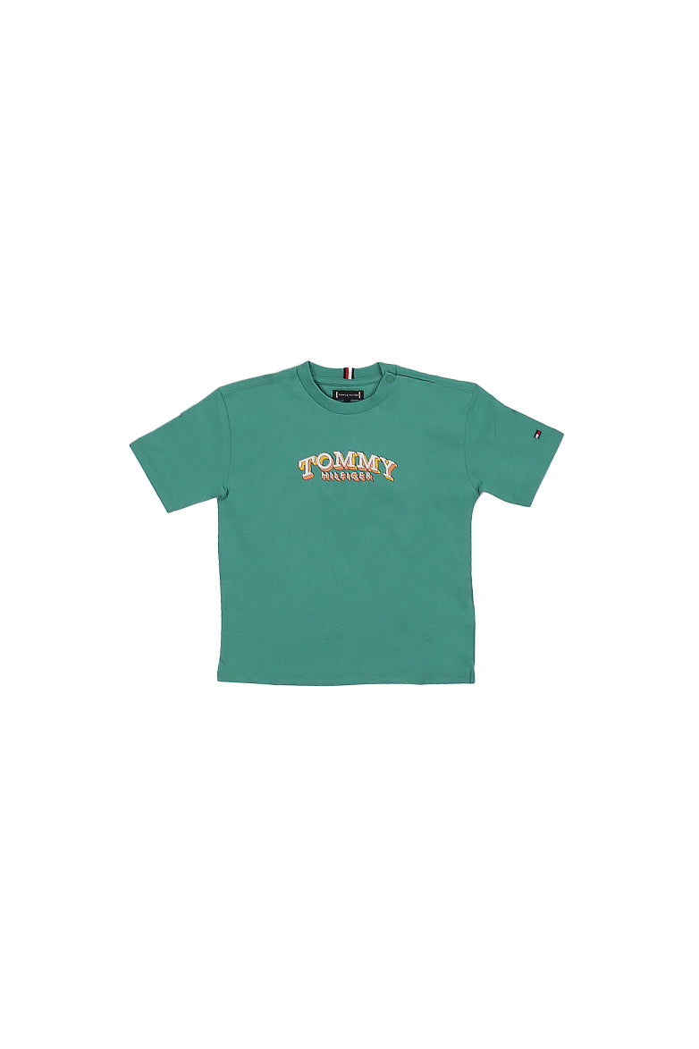 TOMMY HILFIGER Bambino T-shirt KB0KB10267 L5Y# 3d graphic t-shirt Green