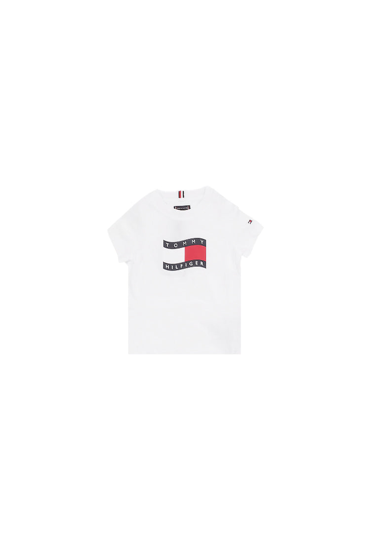 TOMMY HILFIGER Bambino T-shirt KB0KB10275 YBR Wavy flag t-shirt White