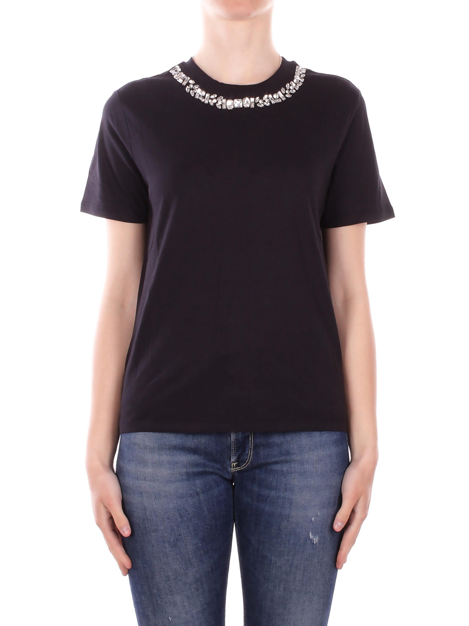 ONLY Donna T-shirt 15343568 BLACK Onlparker s\s o neck bling Black