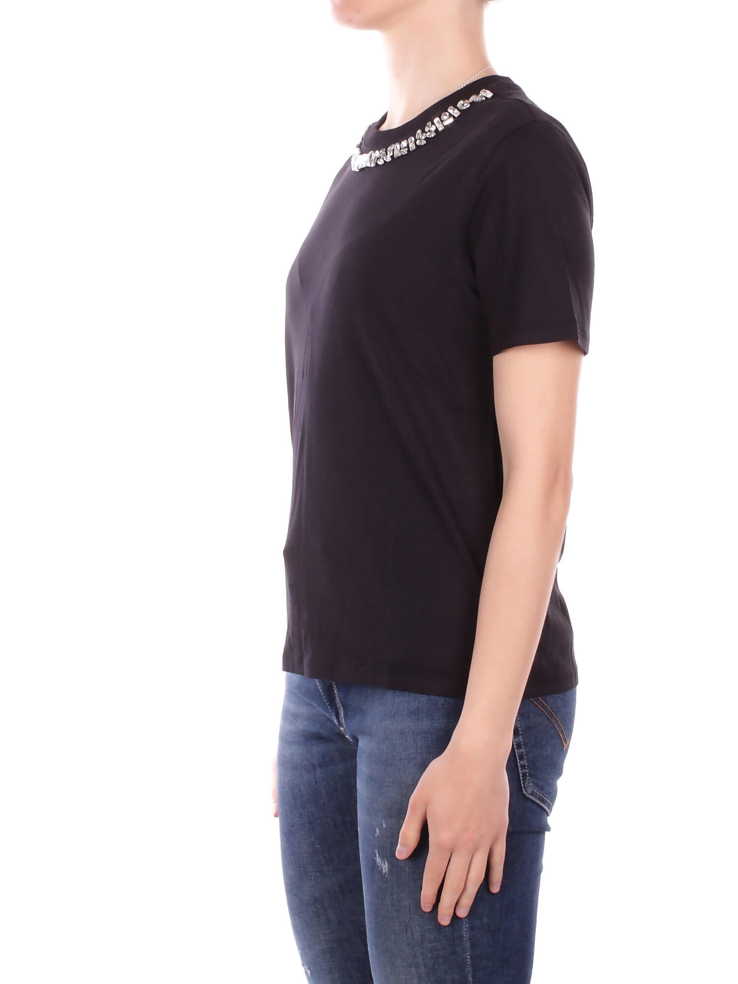 ONLY Donna T-shirt 15343568 BLACK Onlparker s\s o neck bling Black