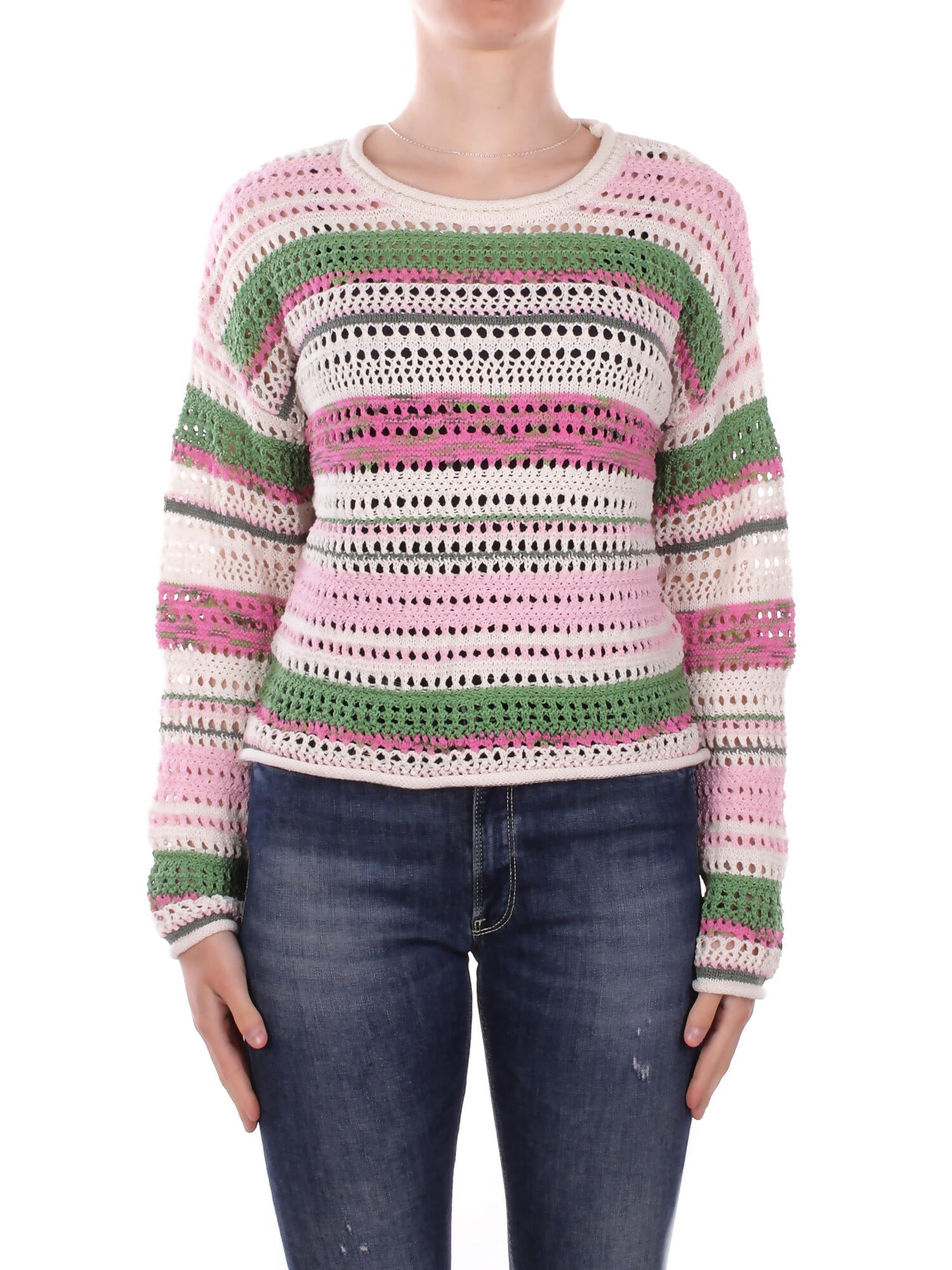 ONLY Donna Maglia 15364896 BIRCH FLUOR Onlamelie ls structure multi Fuxia