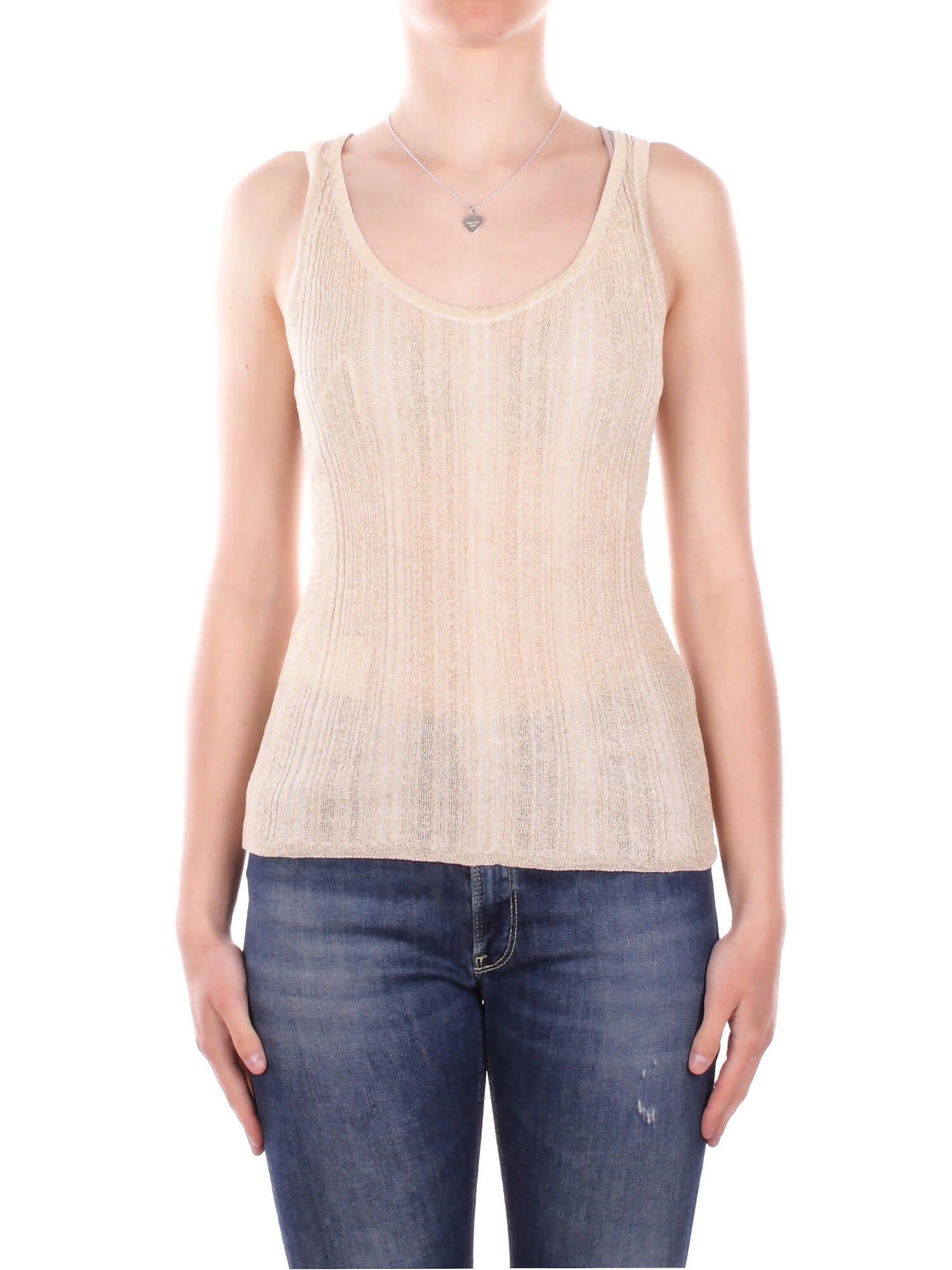 ONLY Donna Canotta 15364900 CLOUD DANCER Onlanna sl glitter revers rib Cloud dancer
