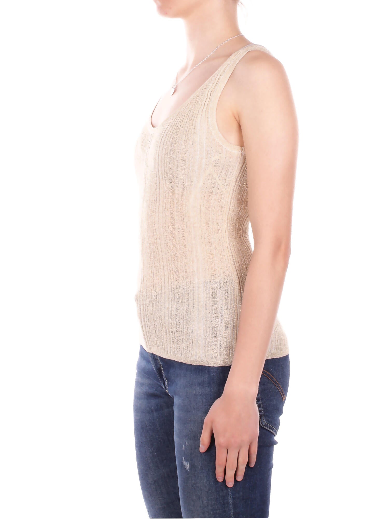 ONLY Donna Canotta 15364900 CLOUD DANCER Onlanna sl glitter revers rib Cloud dancer